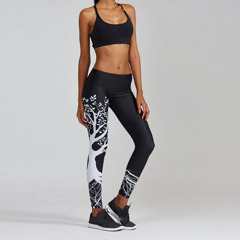 3d forest workout fitness leggings pants