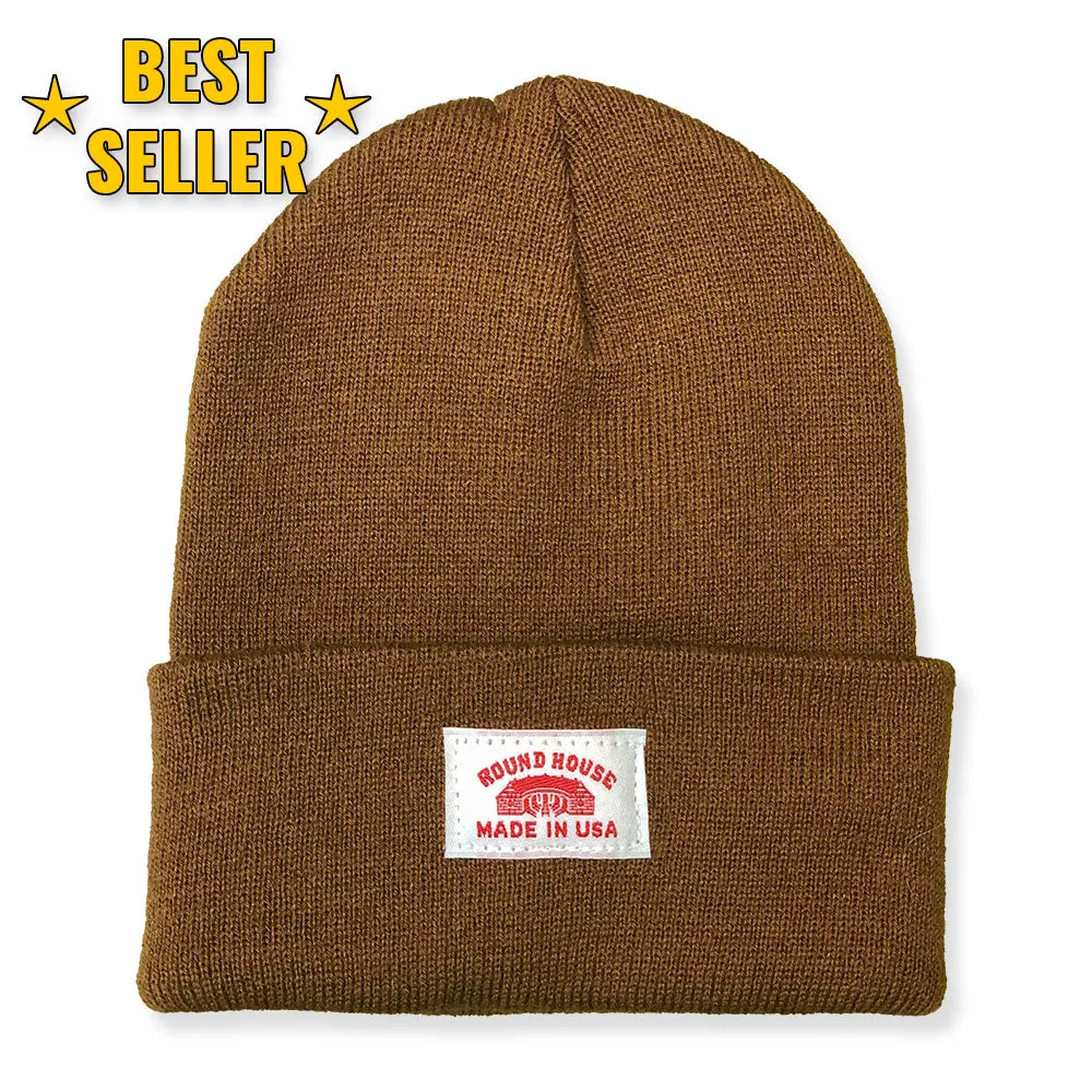 #630 Made in USA Beanie Round House Logo