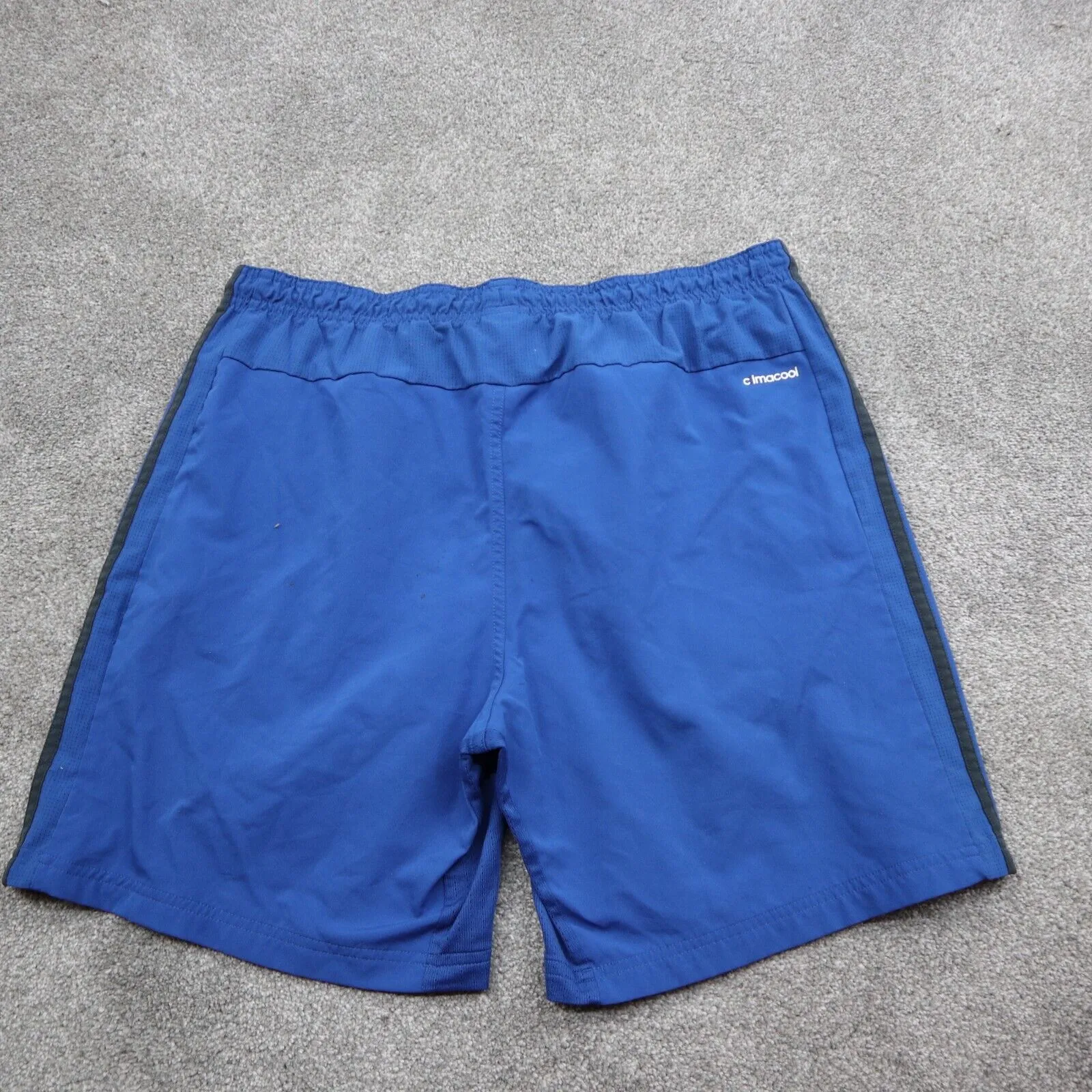 Adidas Boys Activewear Shorts High Rise Blue Large CLIMACOOL Sports Logo Shorts