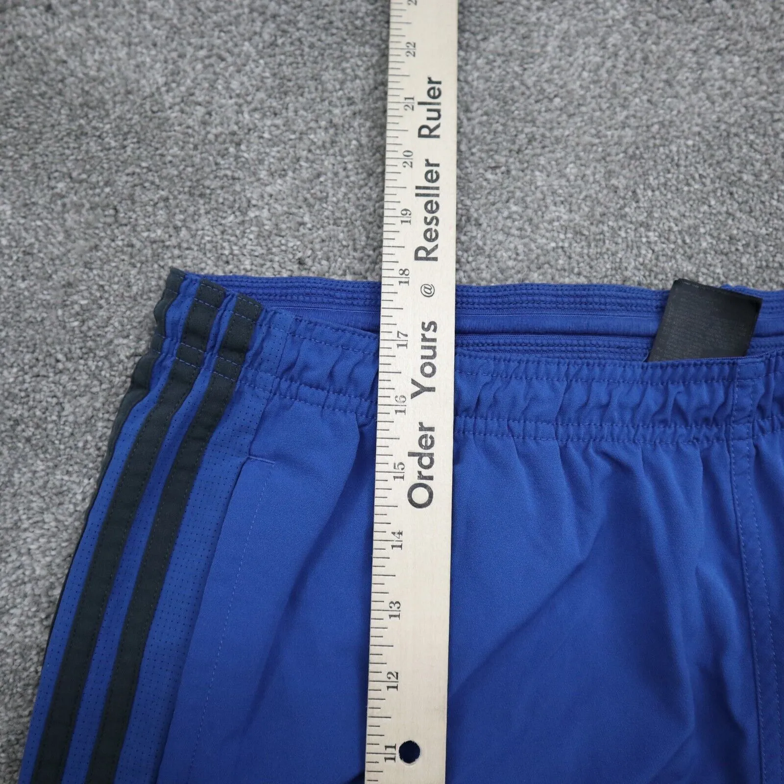 Adidas Boys Activewear Shorts High Rise Blue Large CLIMACOOL Sports Logo Shorts