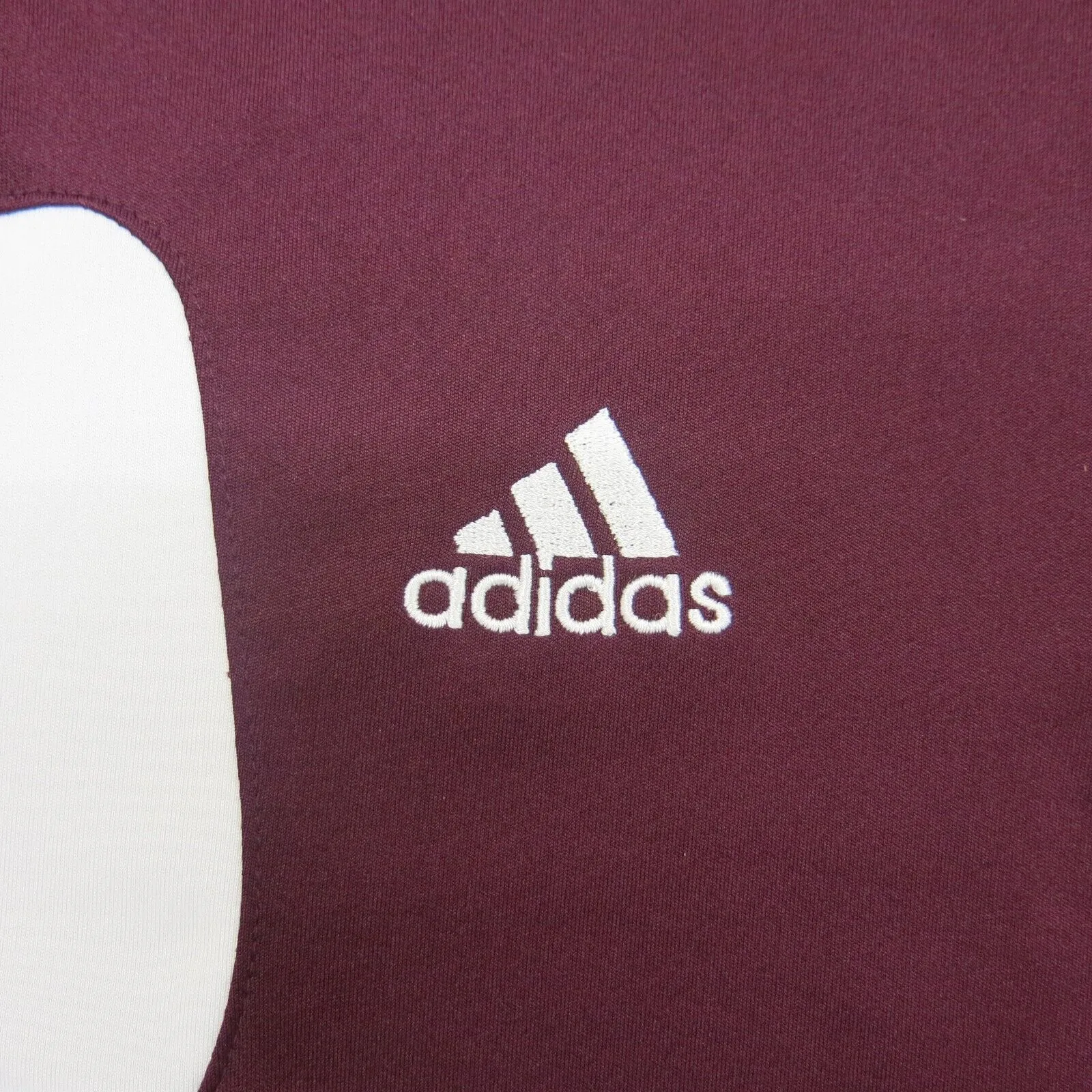 Adidas Mens Golf Logo Polo Shirt Short Sleeves Collared Neck Maroon Size Medium