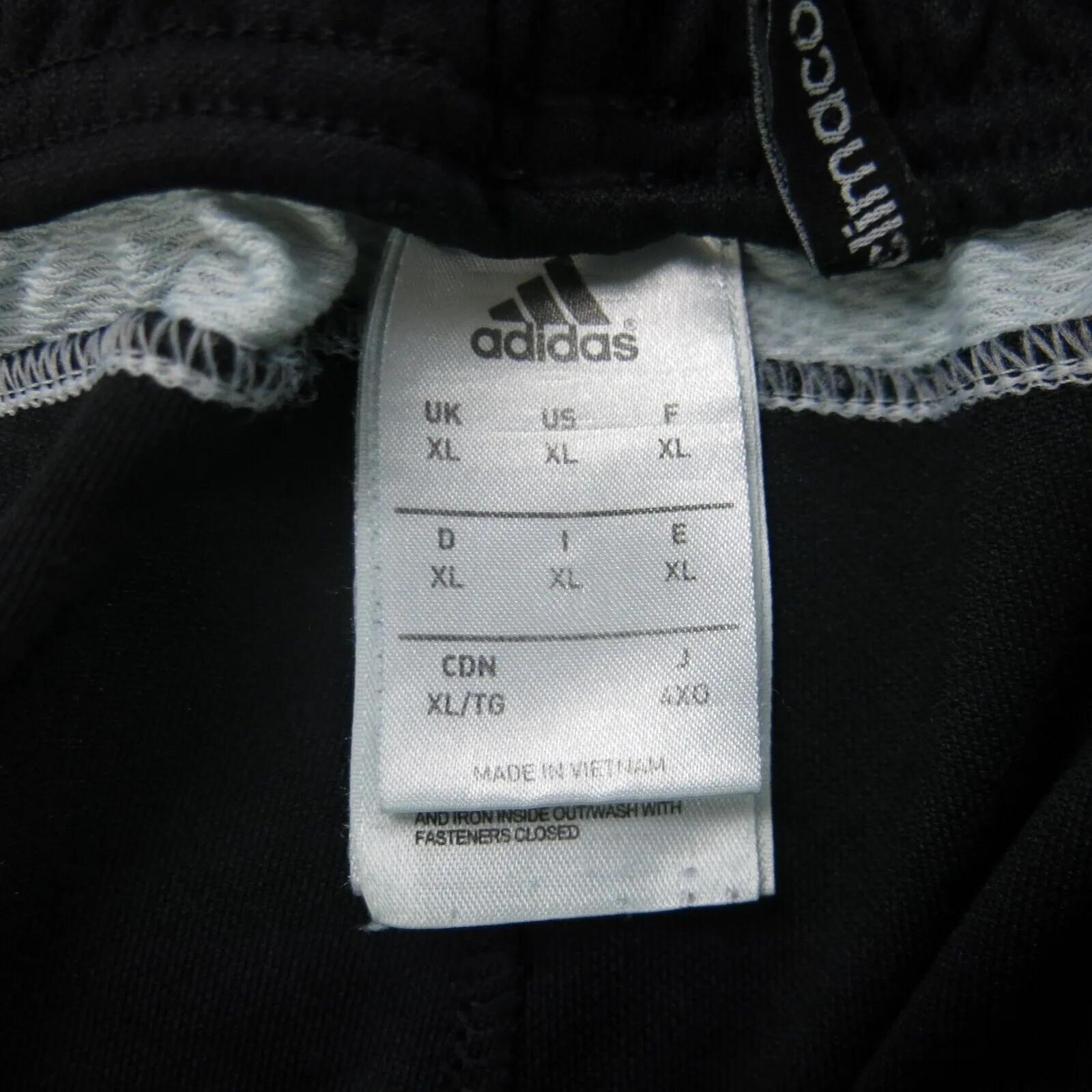 Adidas Pants Mens X Large Black Activewear Track Pant Elastic Waist 3 Stripes