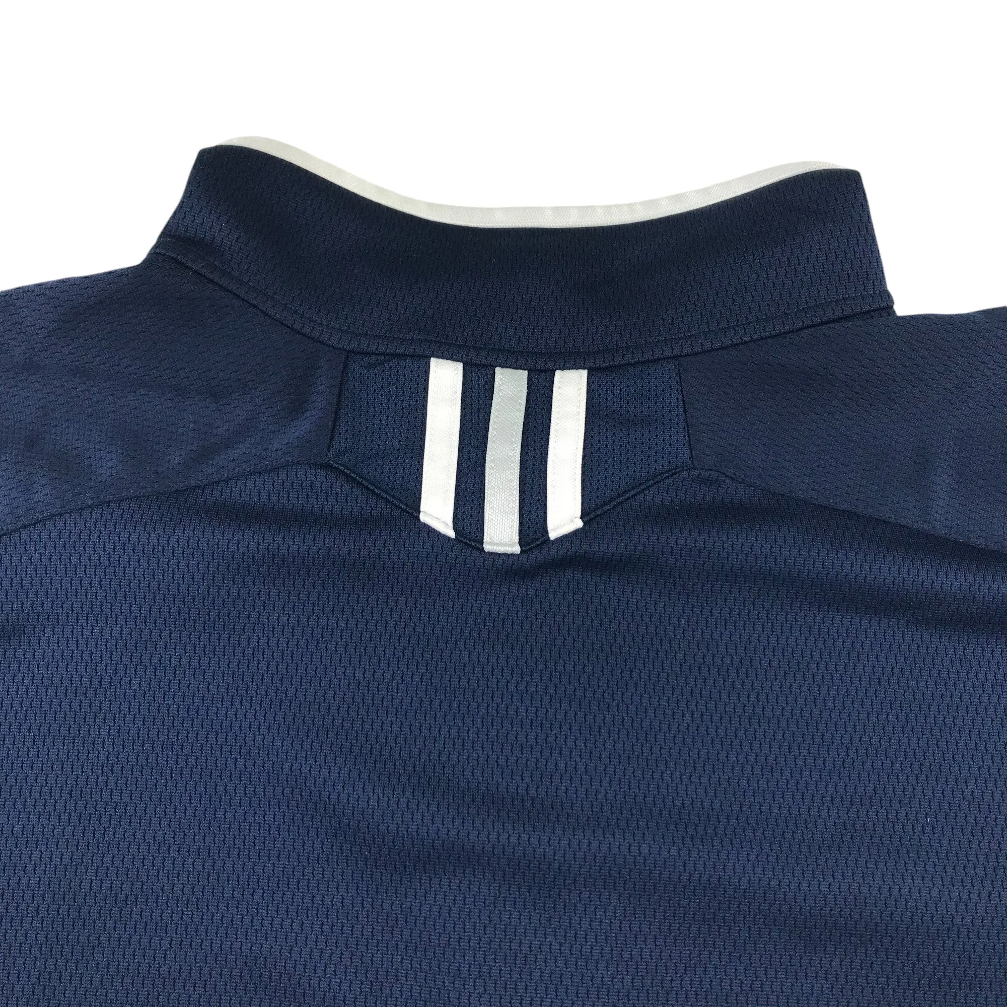 Adidas sport sweater men size L navy and white panelled long sleeve full zipper