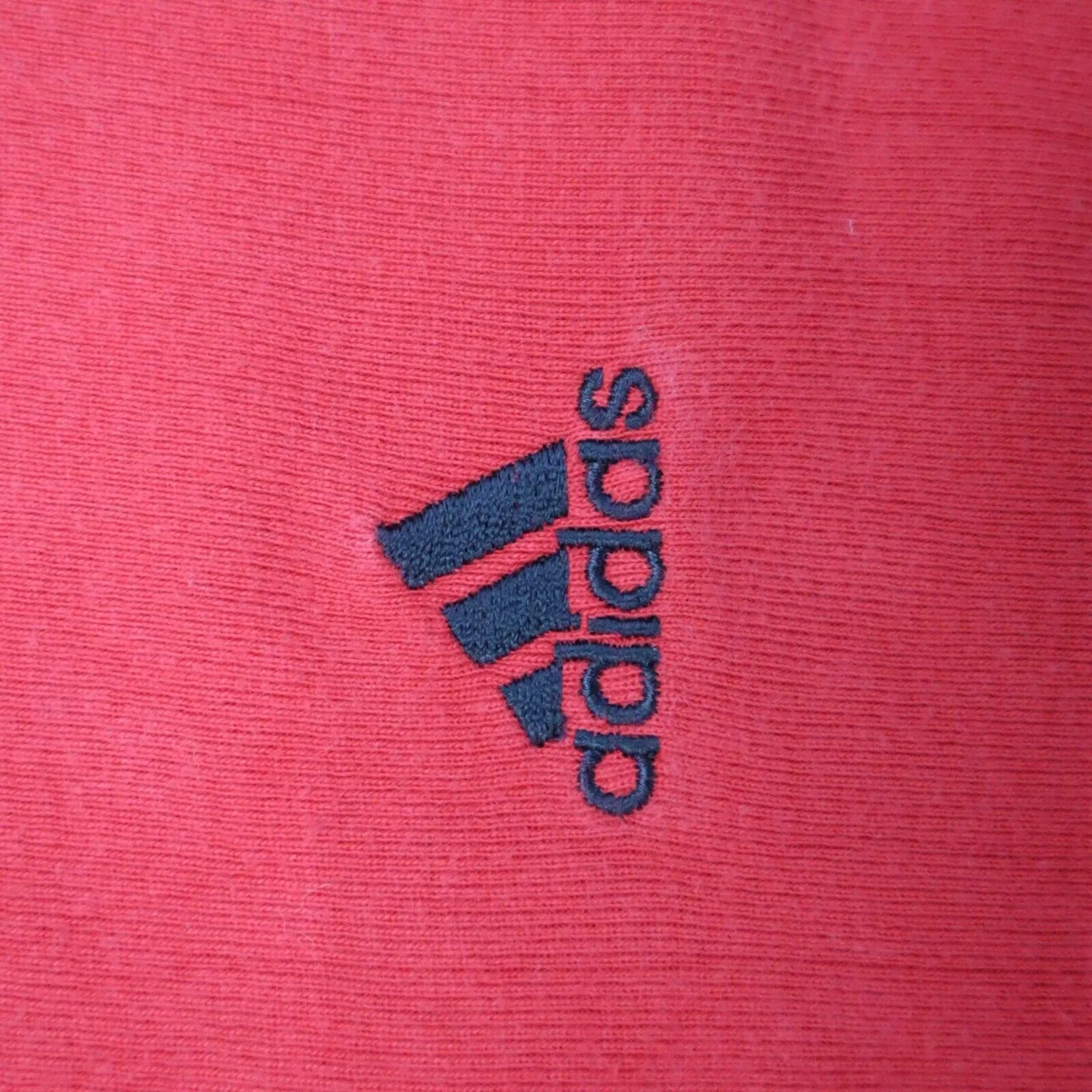 Adidas Sports T-Shirt Girls Small Red Black 3 Striped Activewear Athletics Shirt