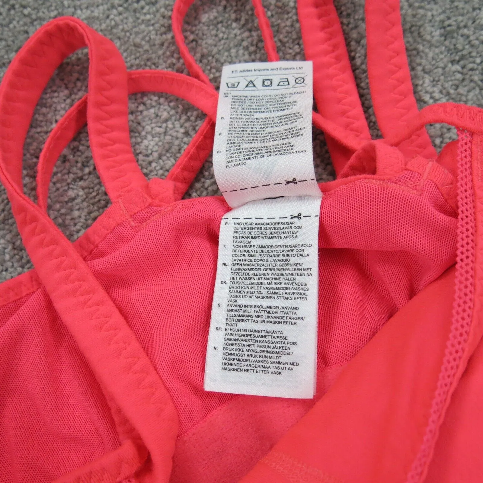 Adidas Women Activewear Tank Top Running Sleeveless Solid Pink Size Large