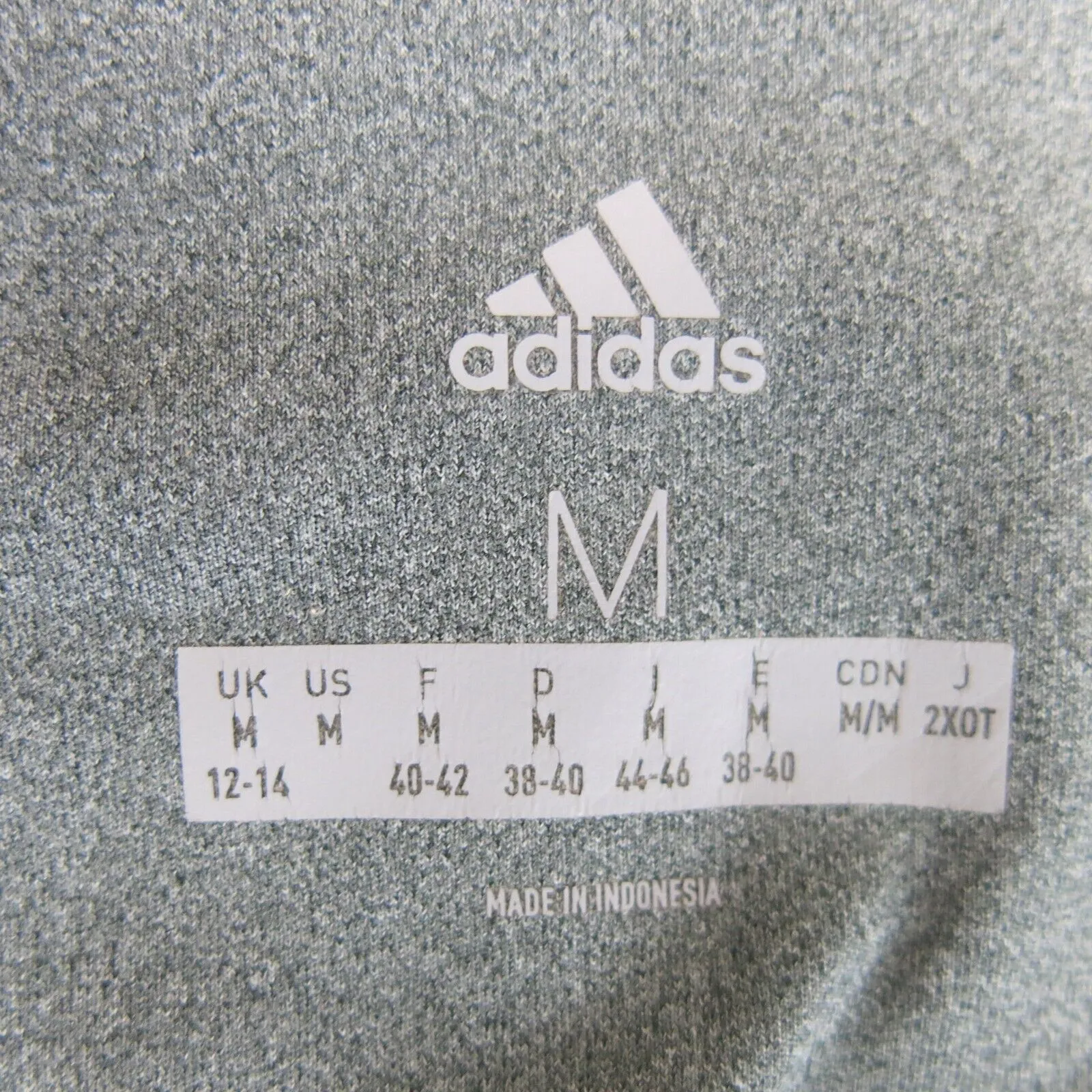 Adidas Womens Activewear Athletics Cropped Legging Mid Rise Gray Size Medium