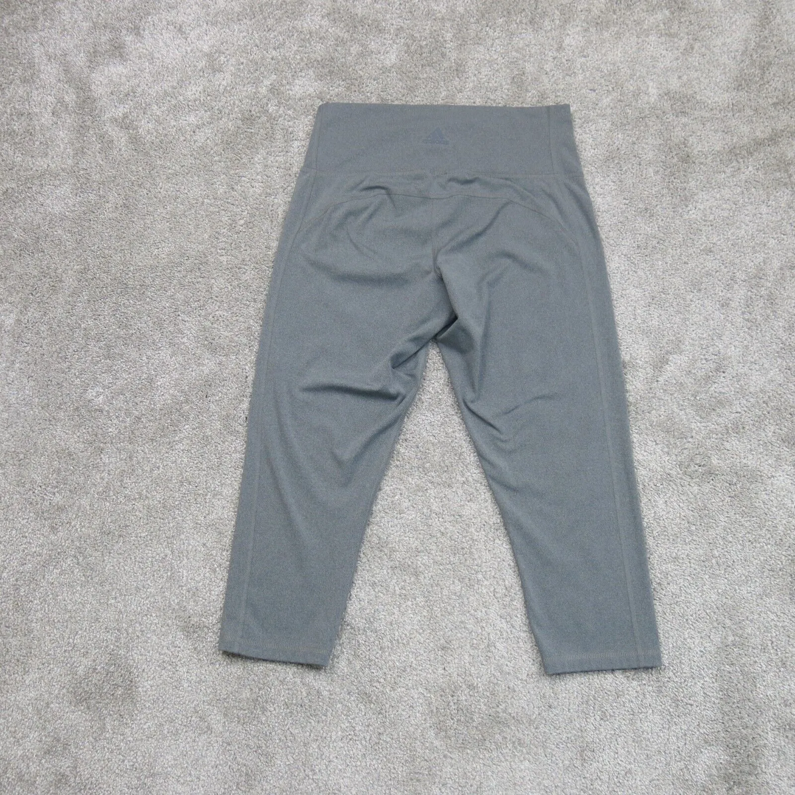 Adidas Womens Activewear Athletics Cropped Legging Mid Rise Gray Size Medium