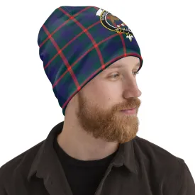 Agnew Tartan Beanies Hat with Family Crest