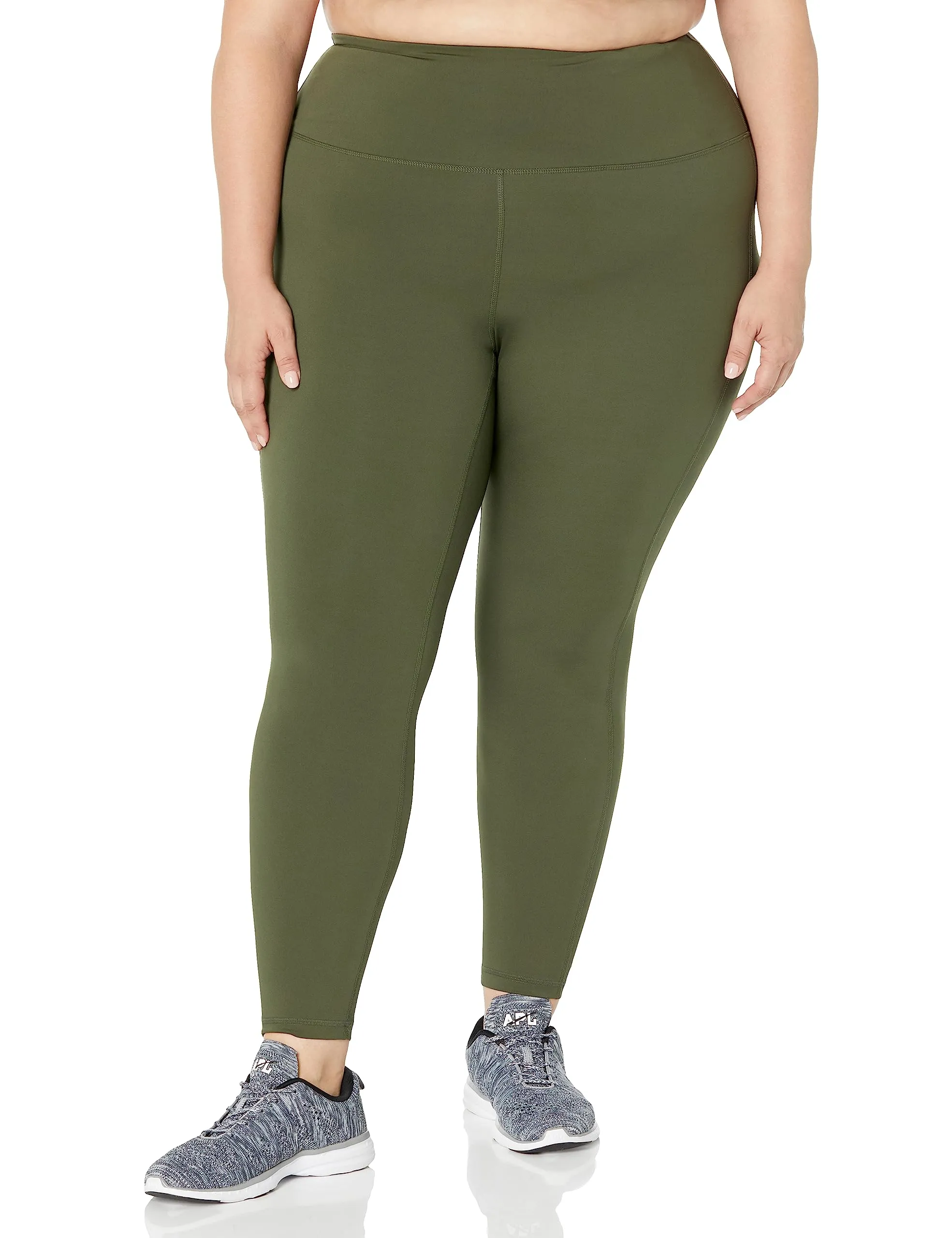 Amazon Essentials Workout Leggings for Women with Pockets, High-Rise Sculpt Athleisure, Available in Plus Size