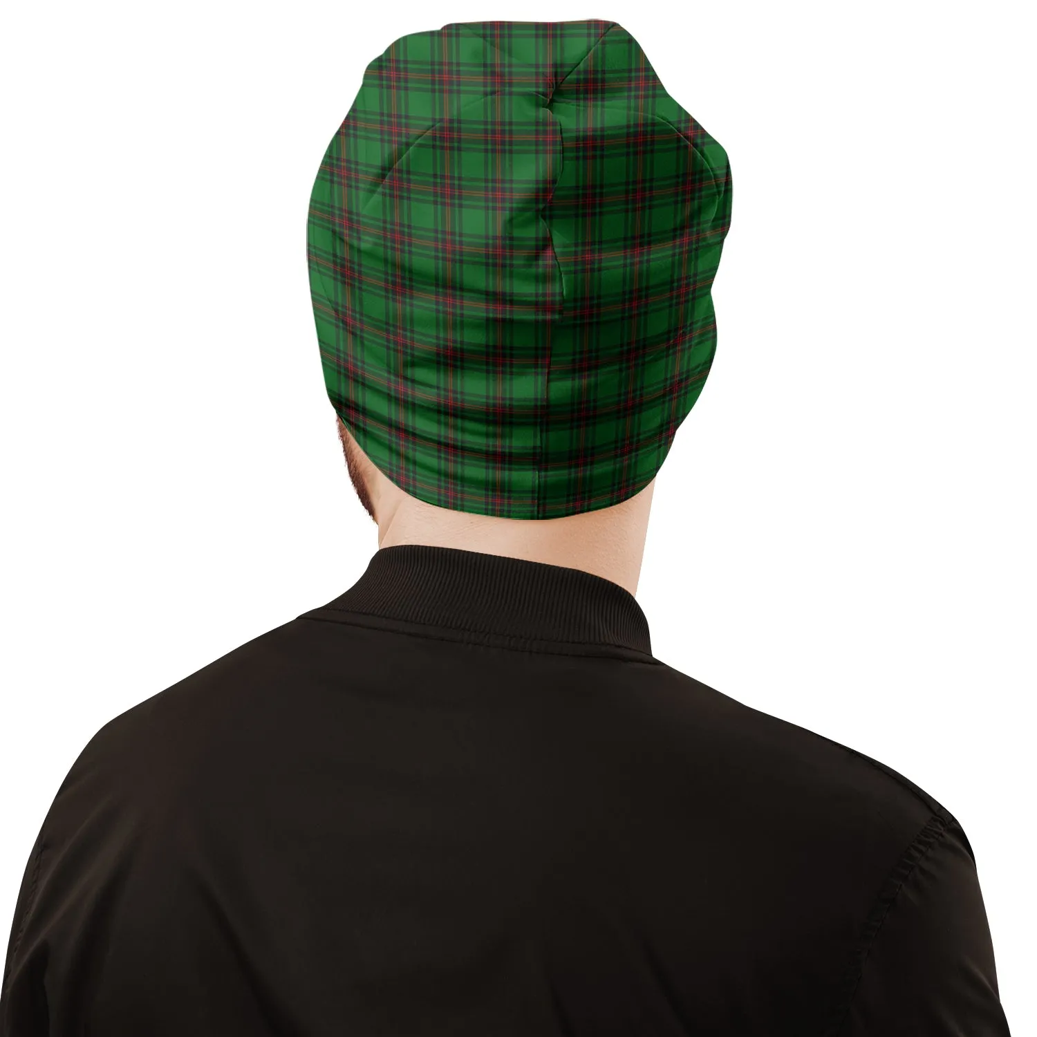 Anstruther Tartan Beanies Hat with Family Crest