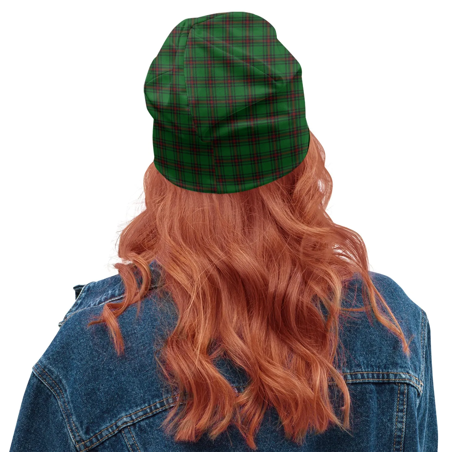 Anstruther Tartan Beanies Hat with Family Crest