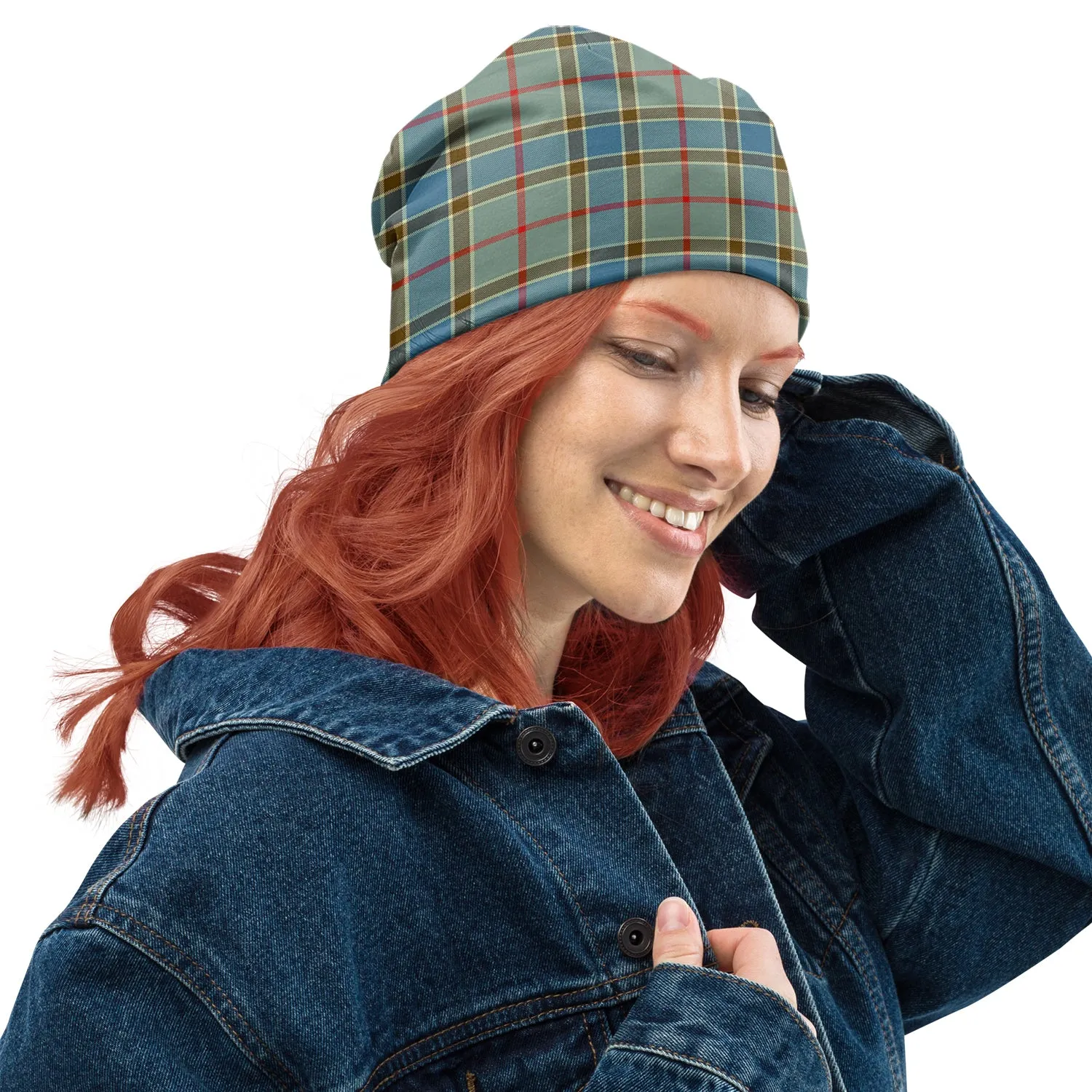 Balfour Blue Tartan Beanies Hat