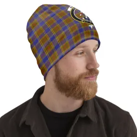 Balfour Tartan Beanies Hat with Family Crest