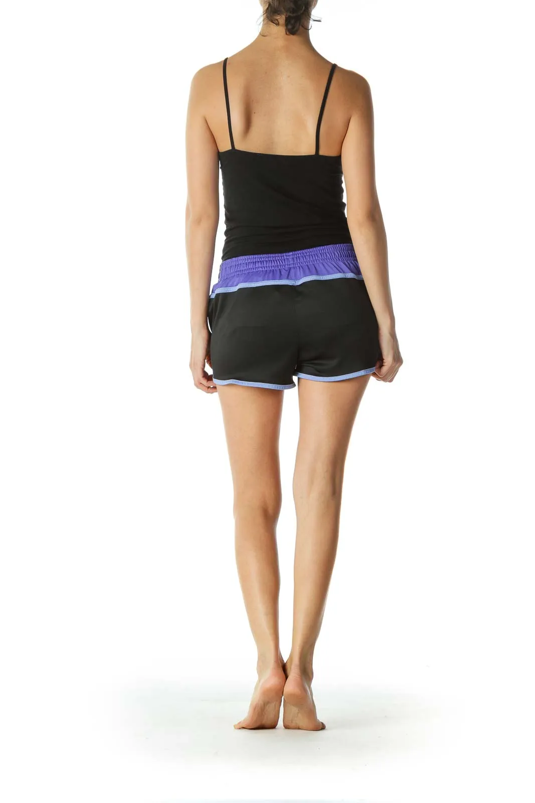 Black and Purple Sport Shorts