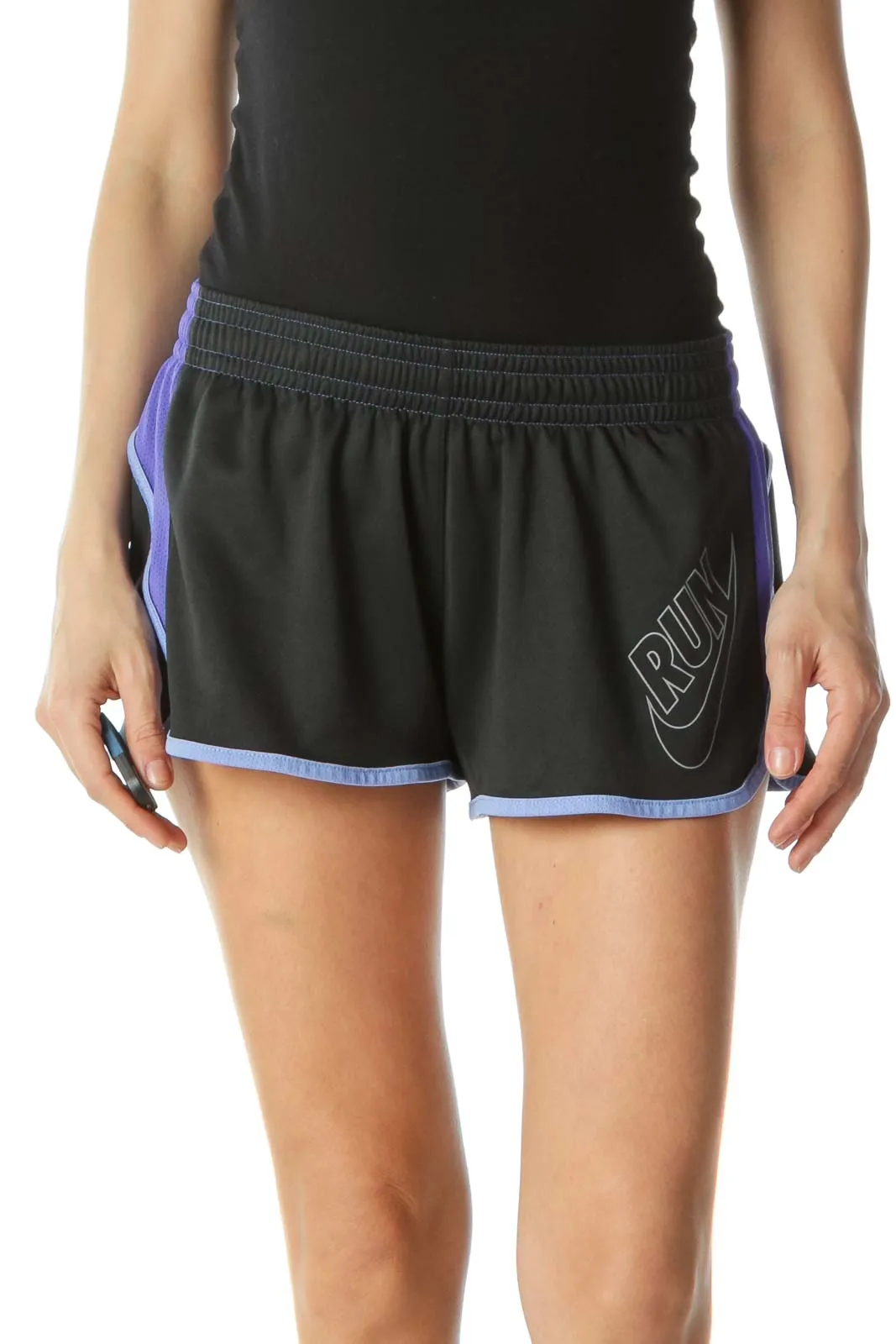 Black and Purple Sport Shorts