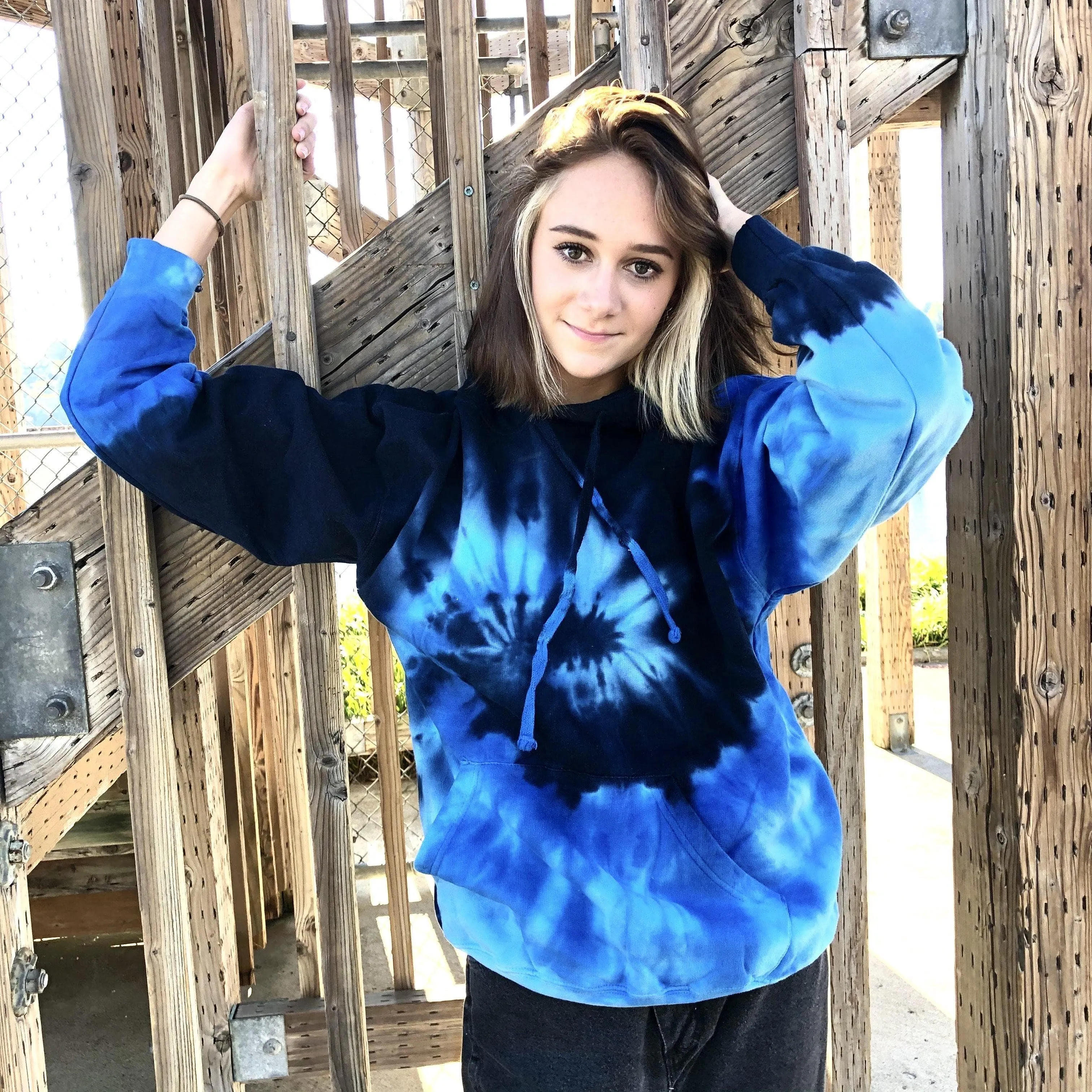 Blue Ocean Tie Dye Hoody