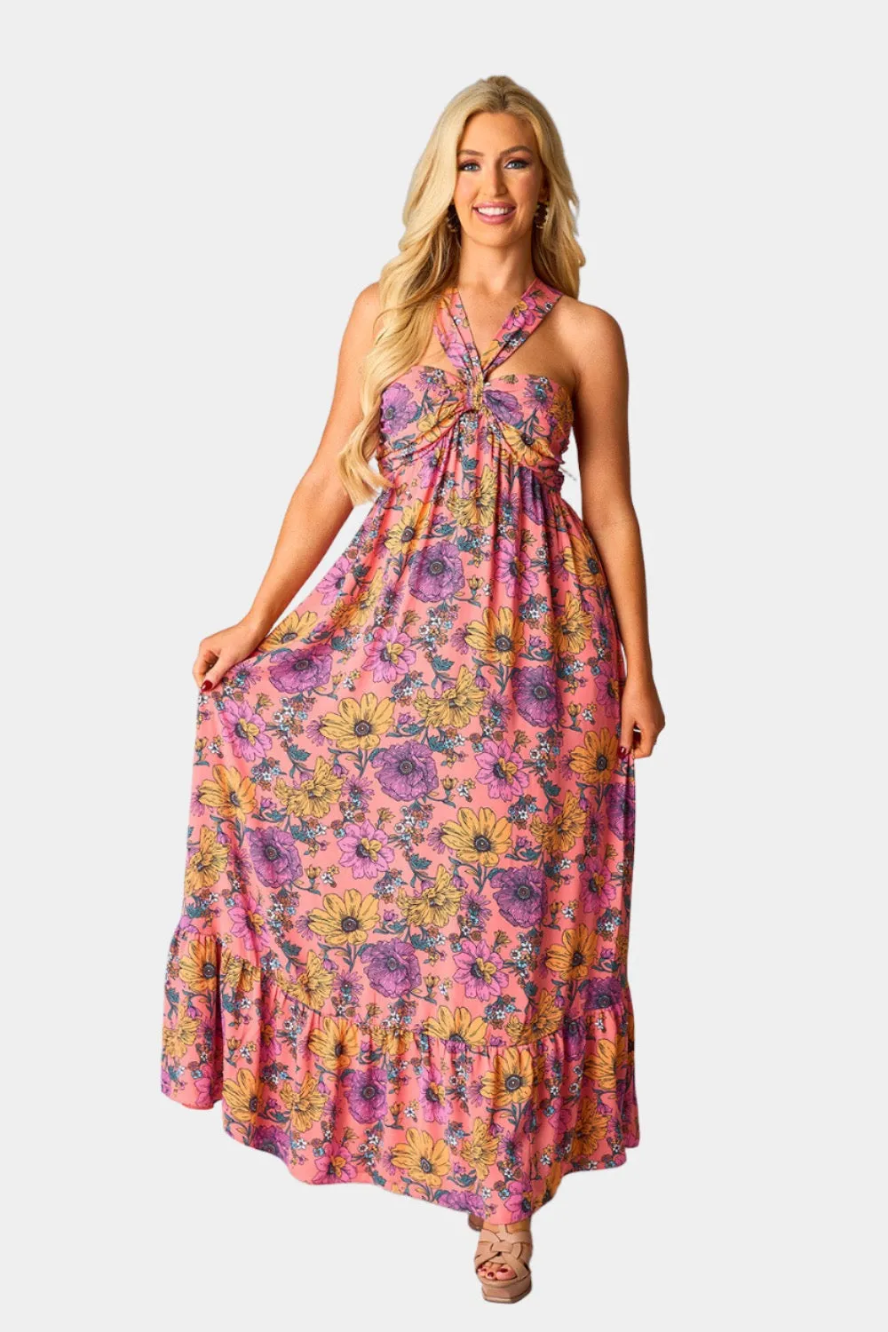 Charlotte Halter Maxi Dress - Nectar