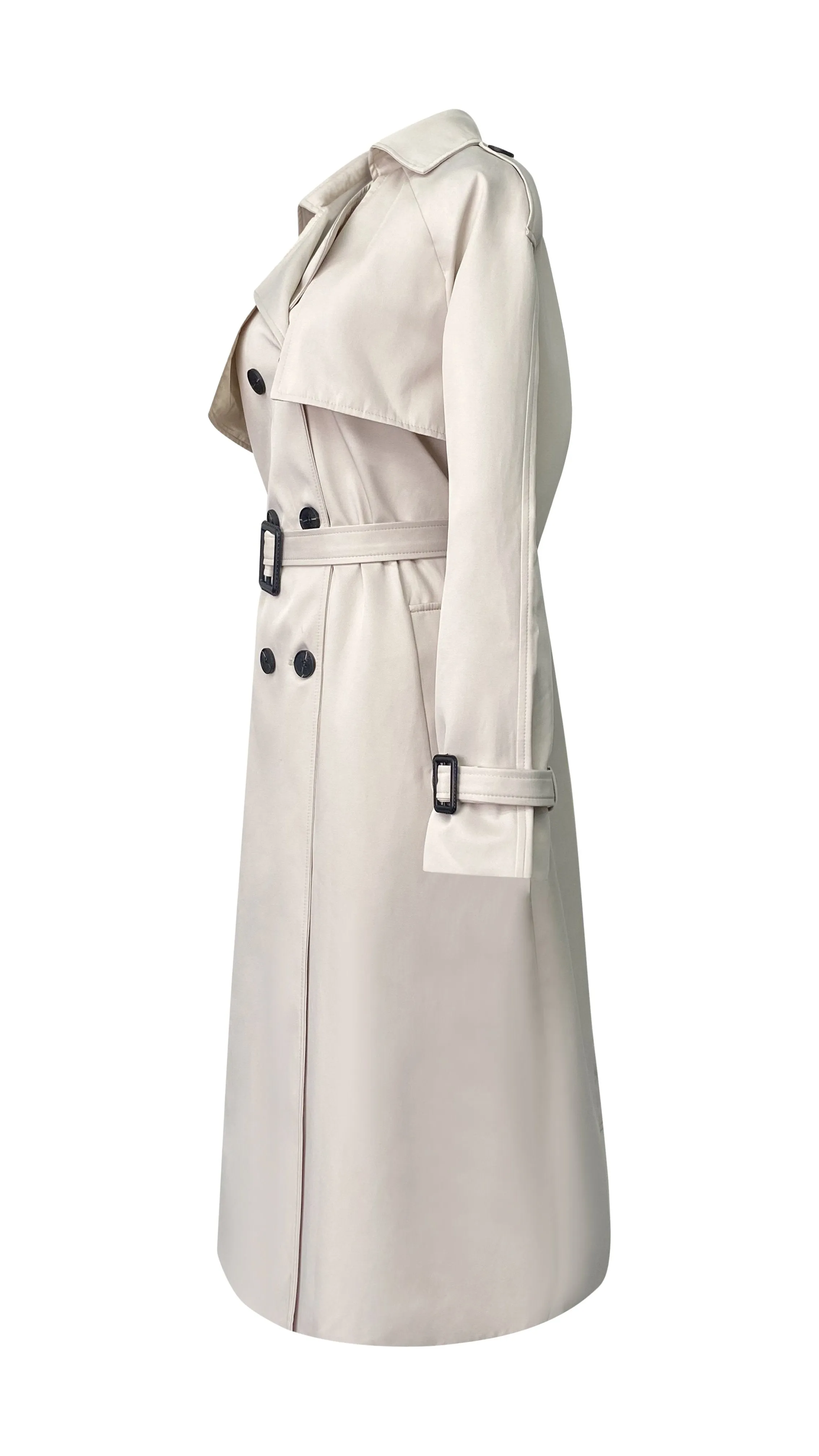 Classic Luxury Trench Coat - Porcelain