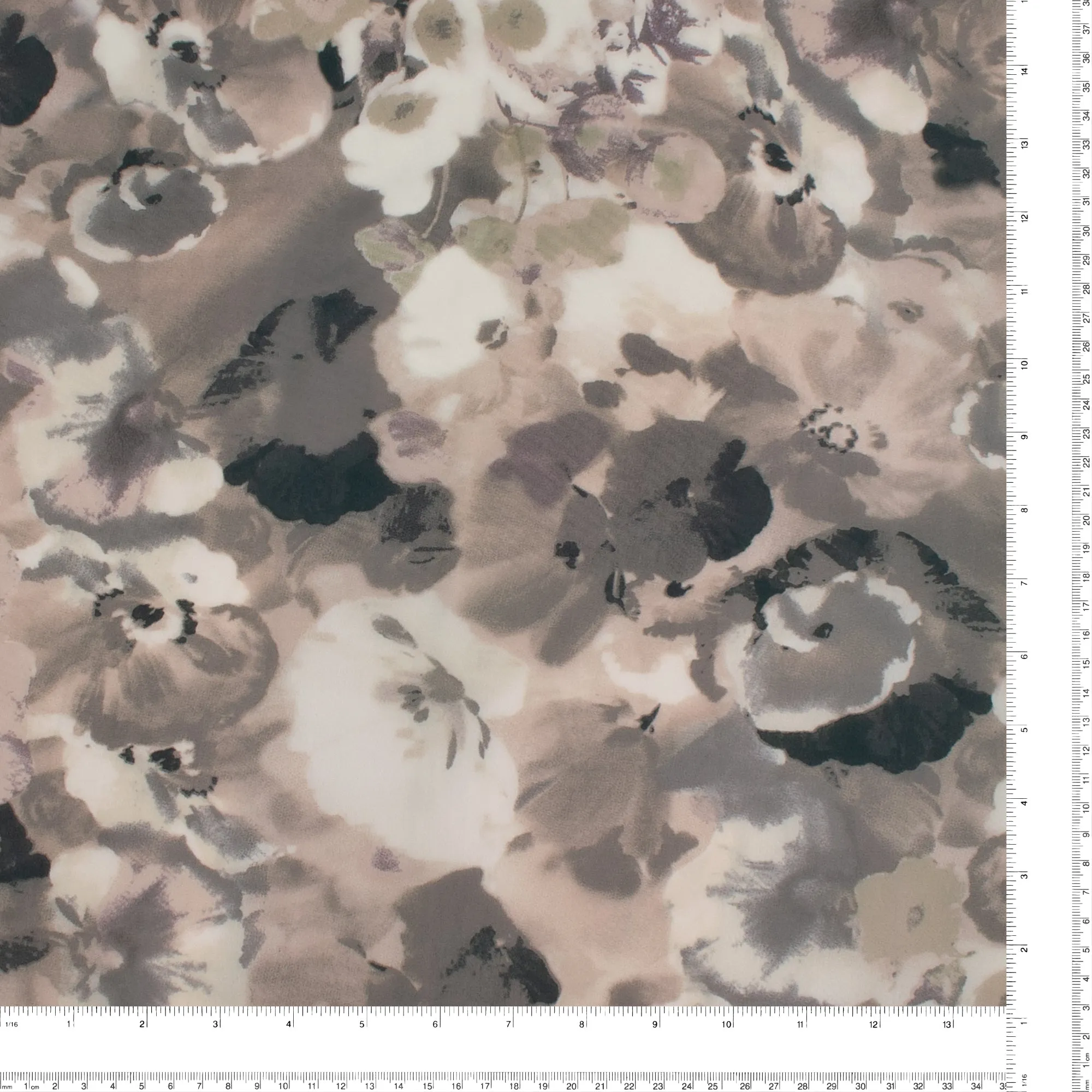 Digital Printed Matte Satin - GARDENIA - 003 - Grey