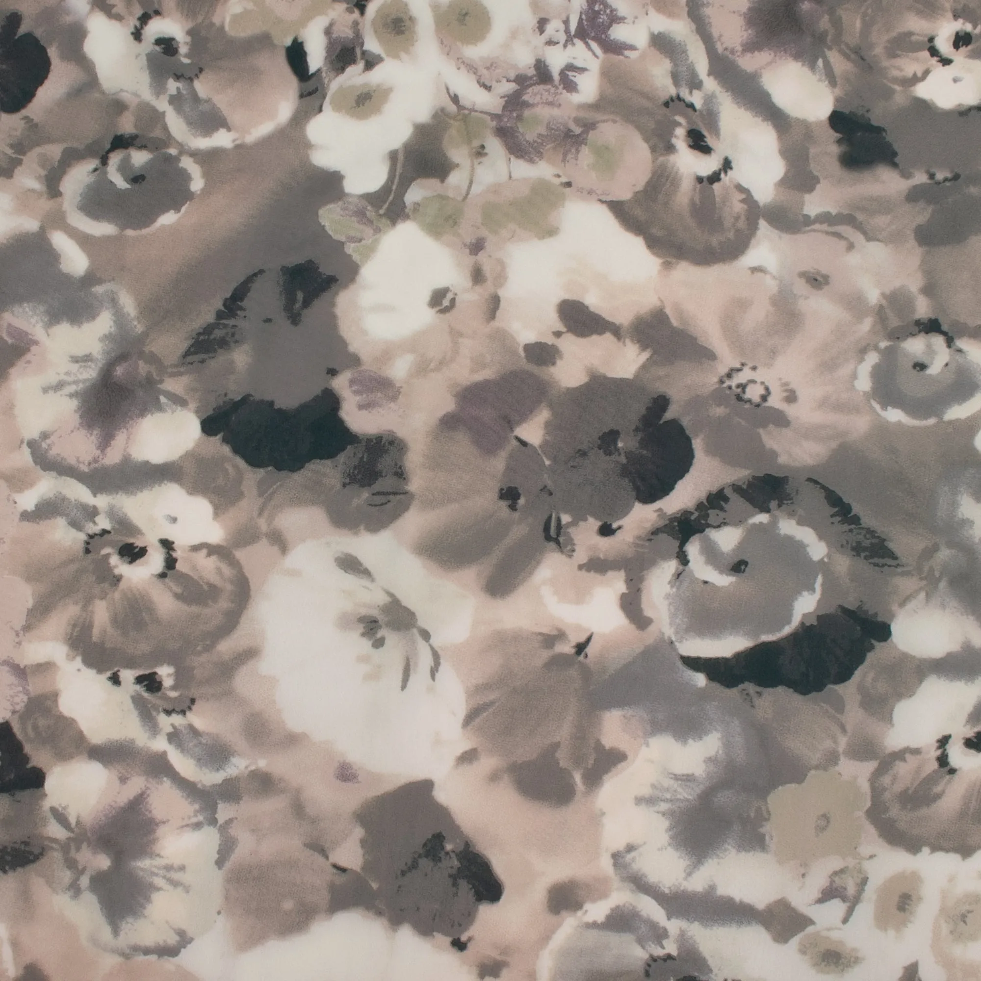 Digital Printed Matte Satin - GARDENIA - 003 - Grey