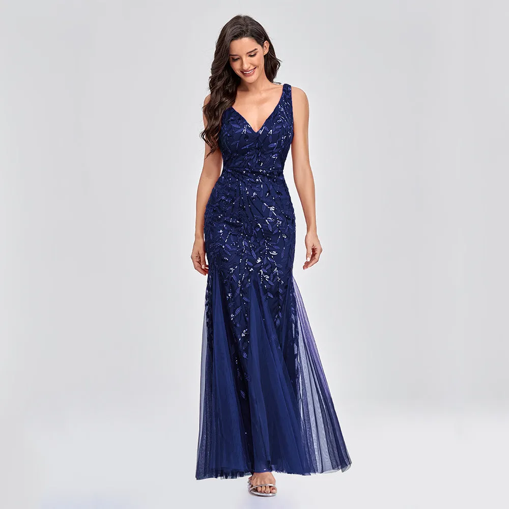 Erin Formal Sleeveless Sequin Evening Dress