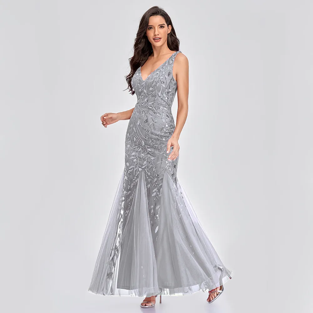 Erin Formal Sleeveless Sequin Evening Dress