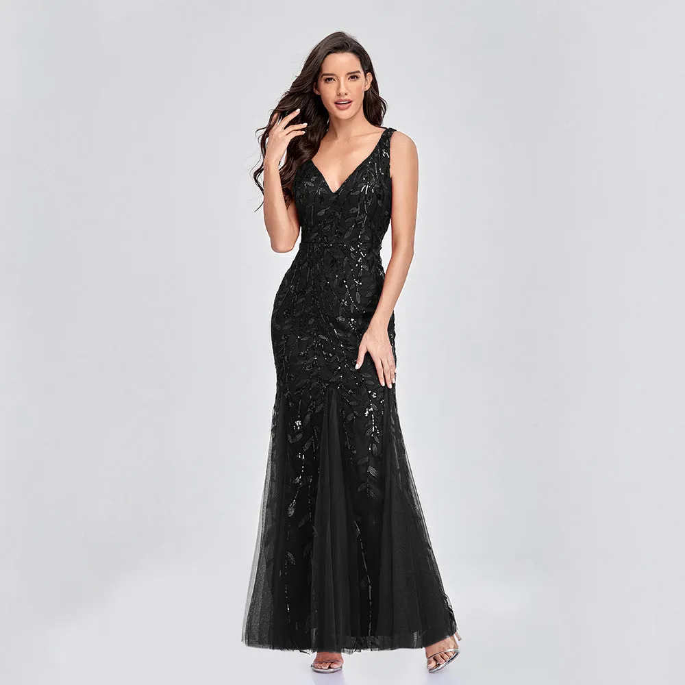 Erin Formal Sleeveless Sequin Evening Dress