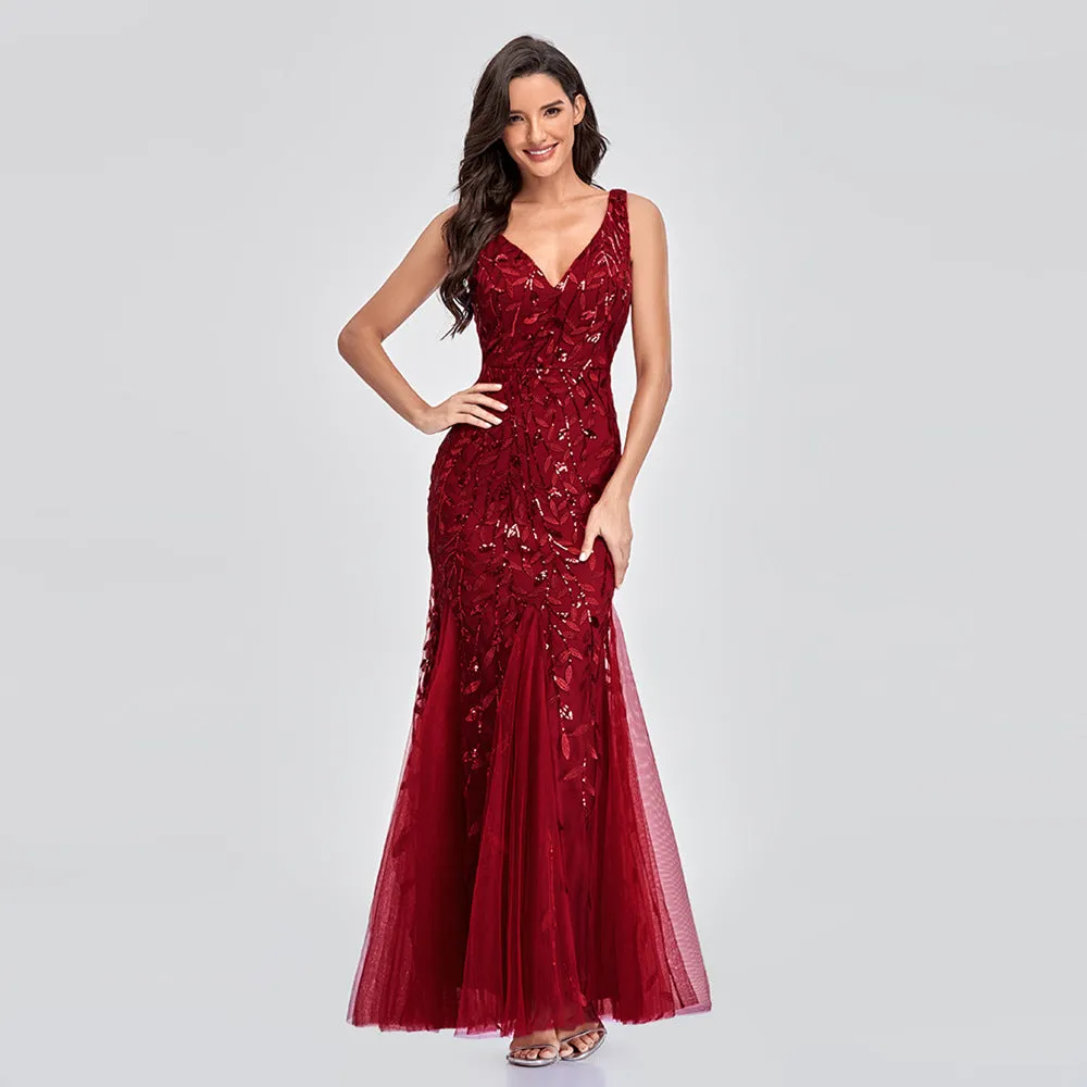 Erin Formal Sleeveless Sequin Evening Dress