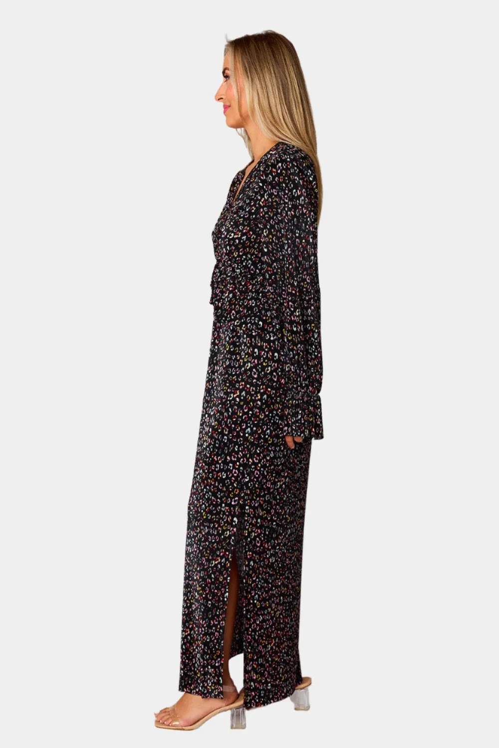 Evie Long Sleeve Maxi Dress - Gemstone