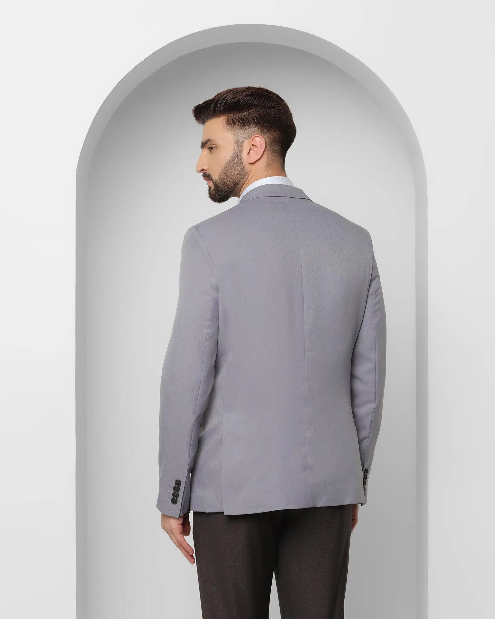 Formal Light Blue Solid Blazer - Suarez