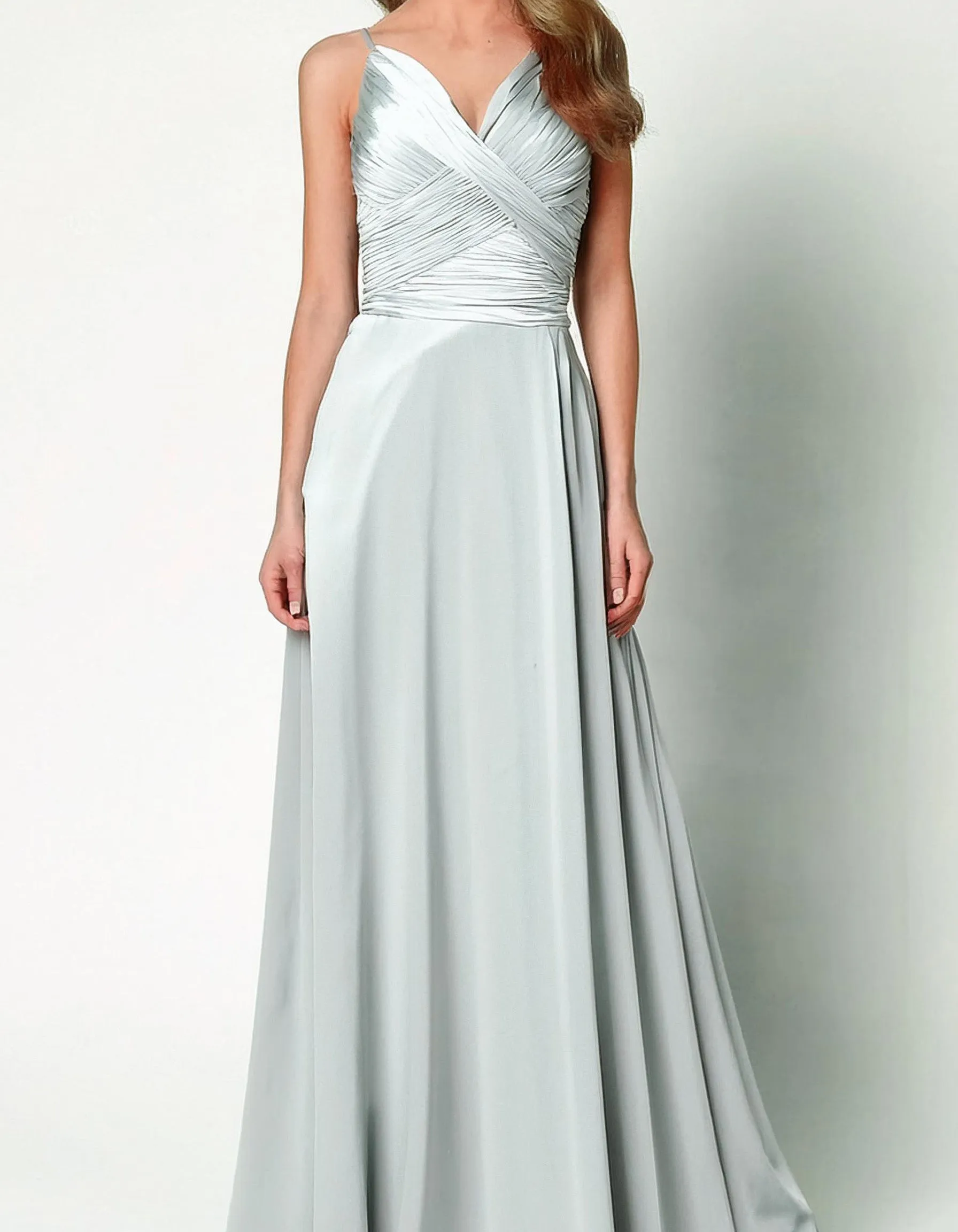 Frosted Pearl Evening Gown