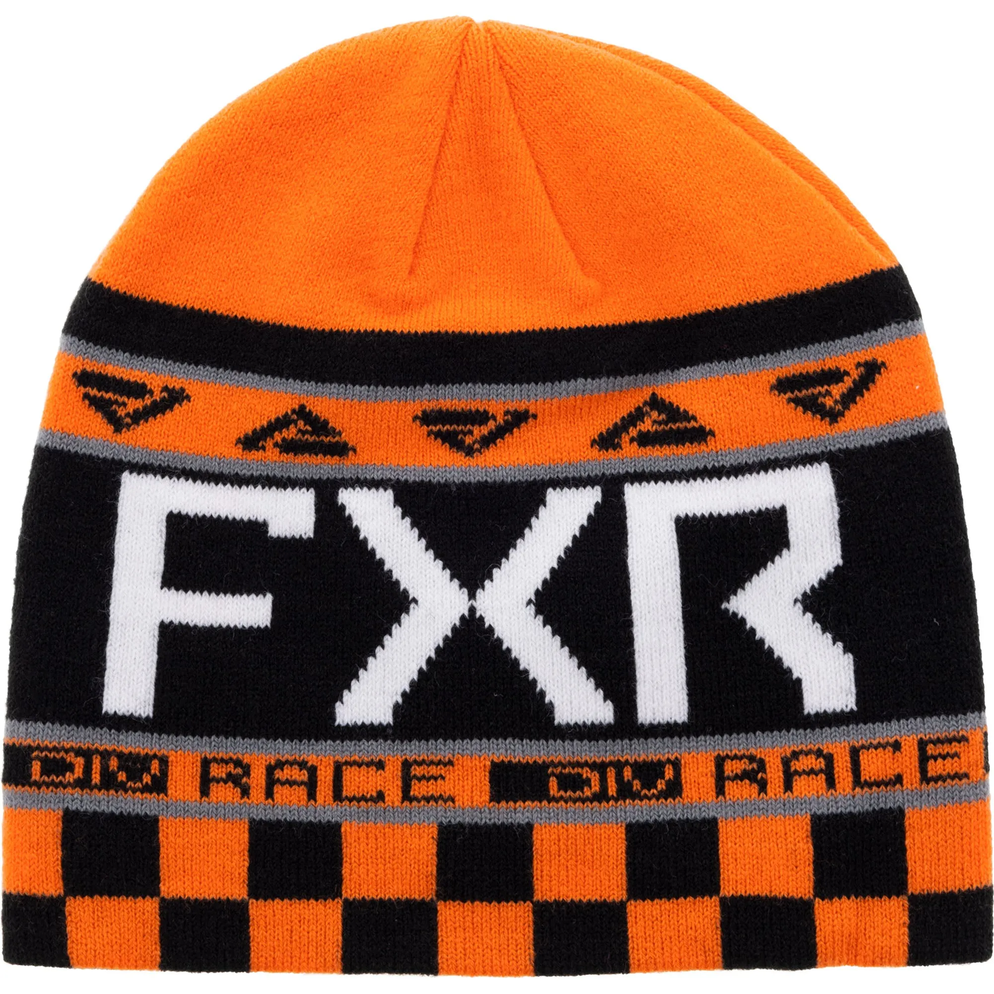 FXR  Big & Tall Race Division Beanie Classic Skull Fit Soft Acrylic Jacquard Knit