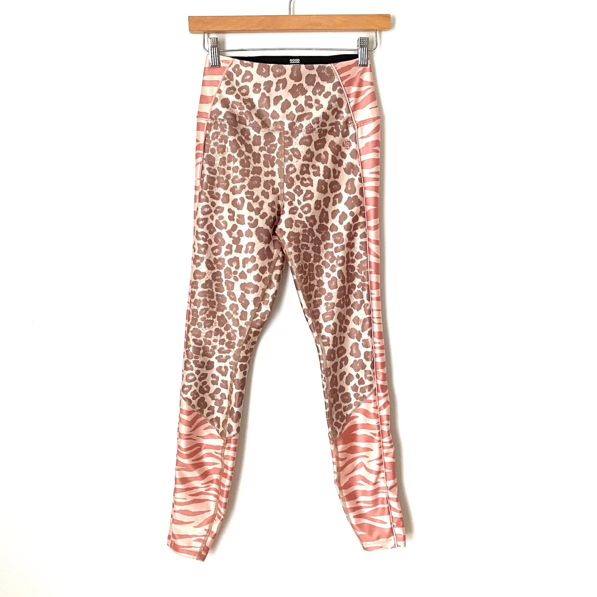 Good American High Waist Mixed Animal Print Leggings (we have matching top)-Size 1 (Inseam 29”)