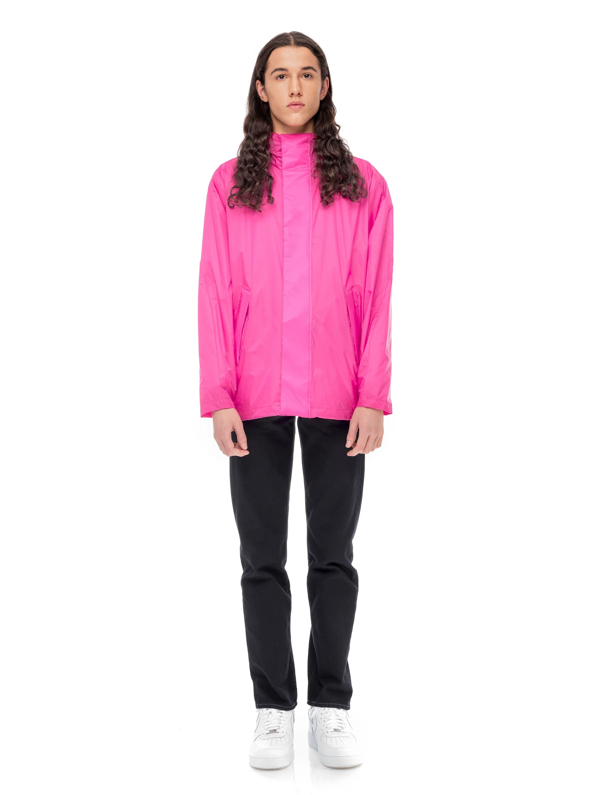 Hooded Windbreaker - Fuchsia