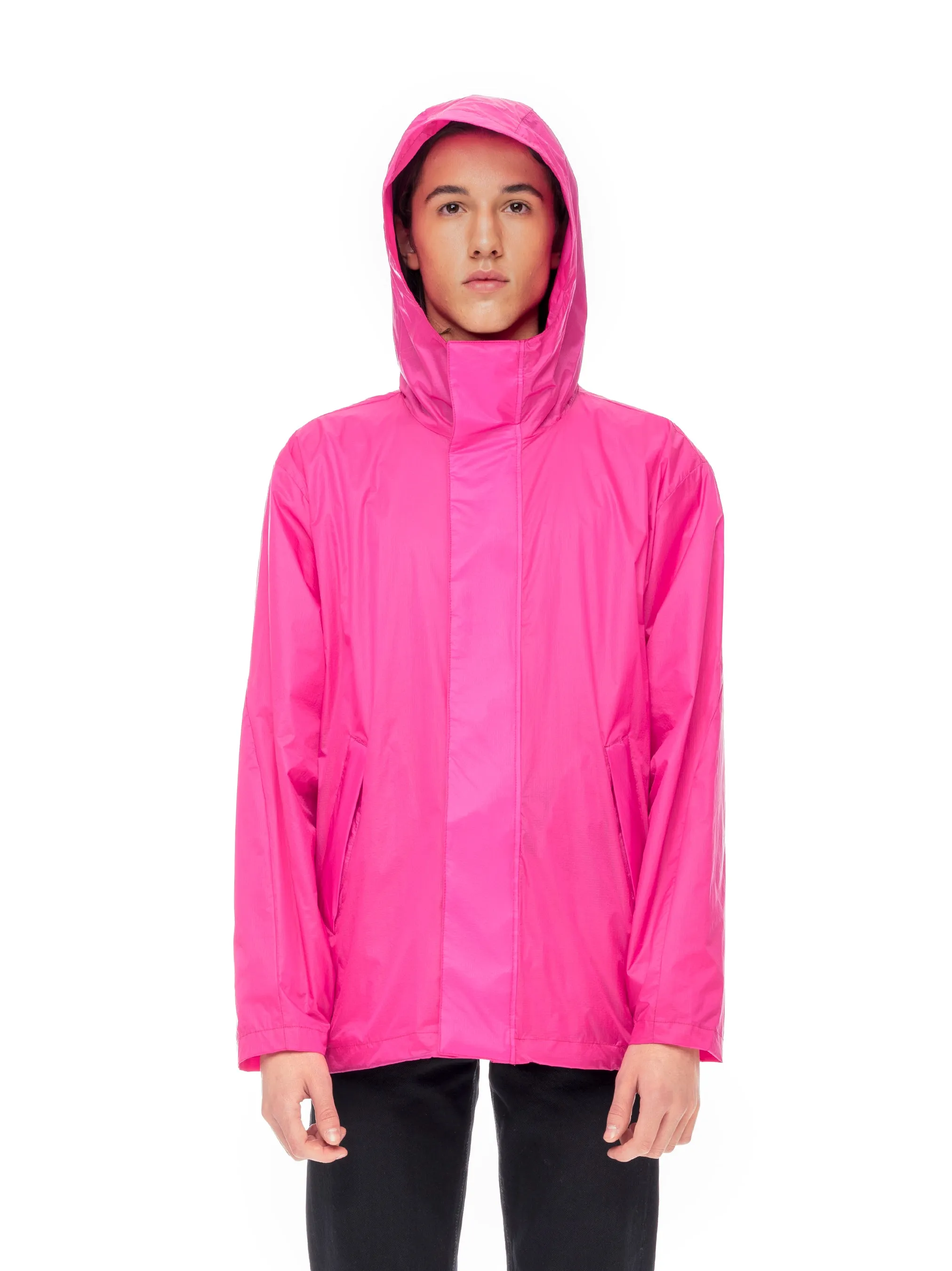 Hooded Windbreaker - Fuchsia