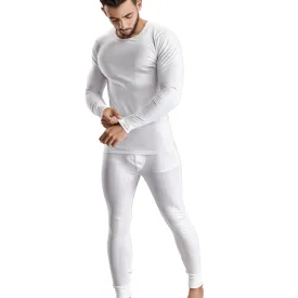 Hot man Thermal set white minimun warmth