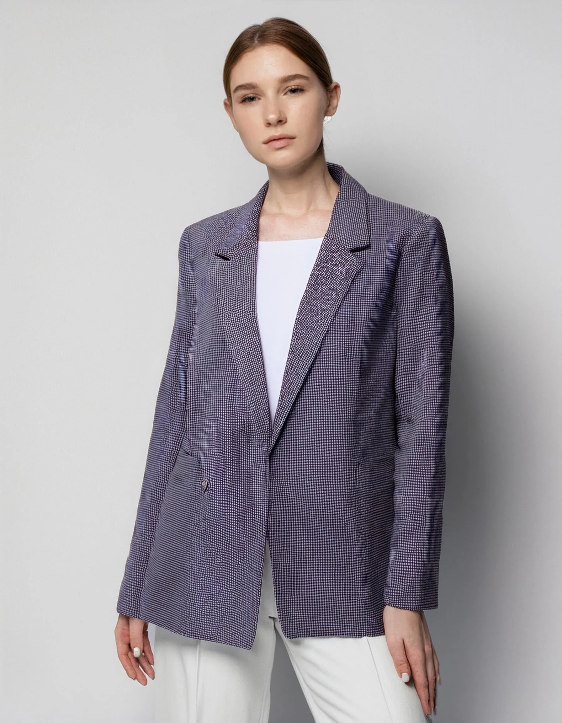 Lavender Relaxed-Fit Blazer