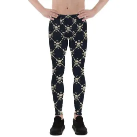 Men's Chain Link Skulls Leggings - High-Performance Workout Wear