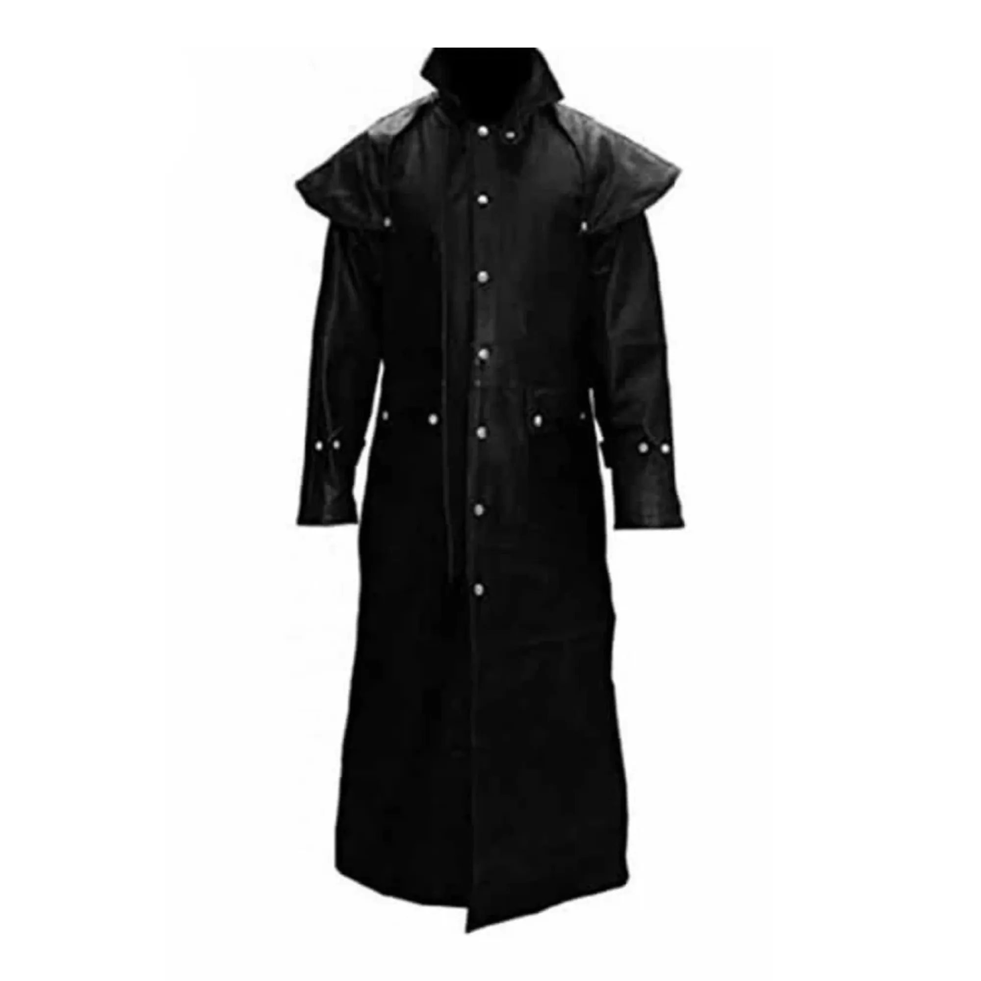 Mens Leather Coat Black