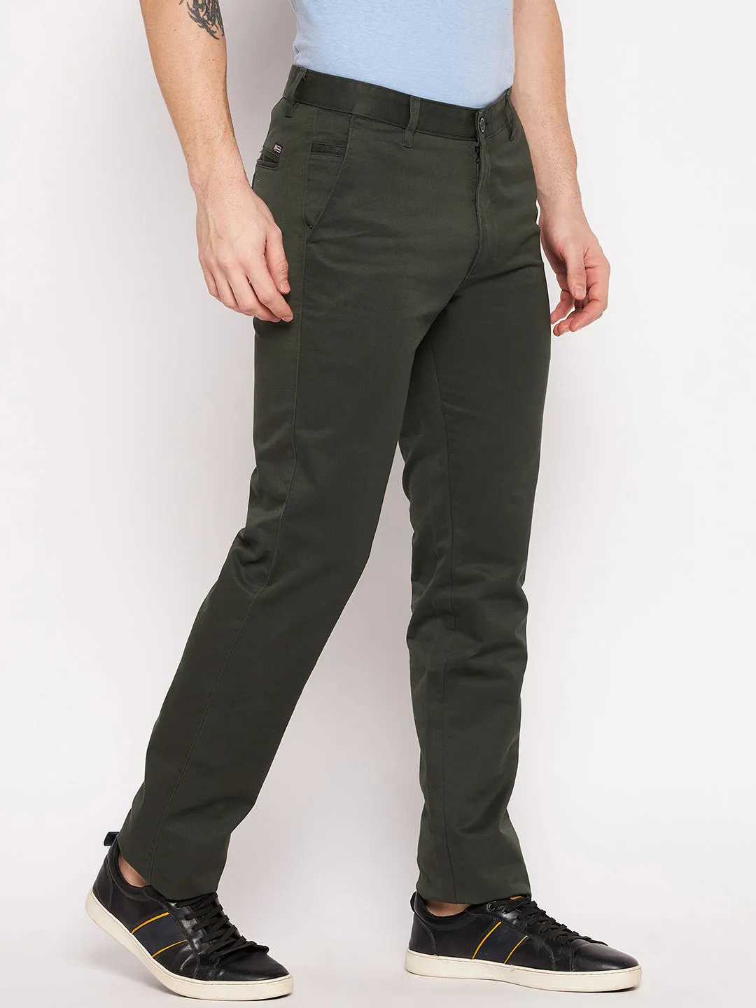 Mens Olive Trouser