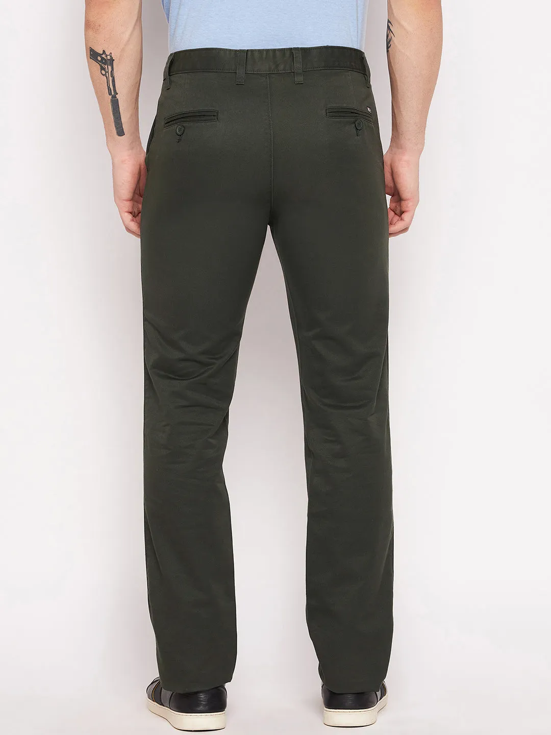 Mens Olive Trouser