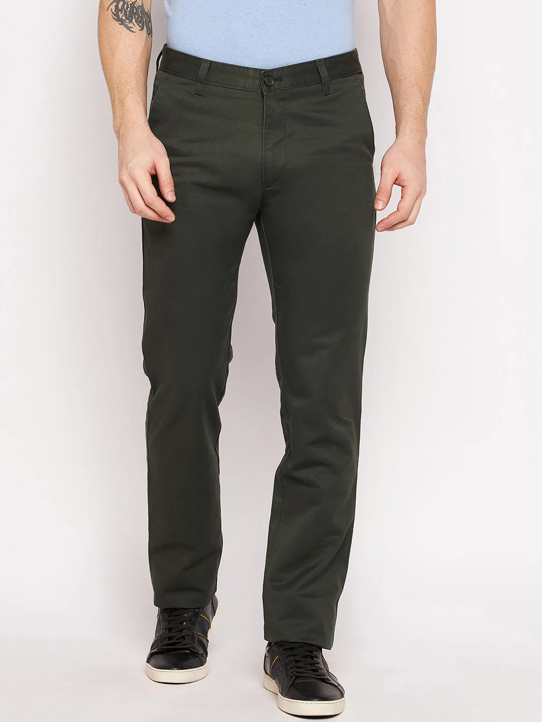 Mens Olive Trouser