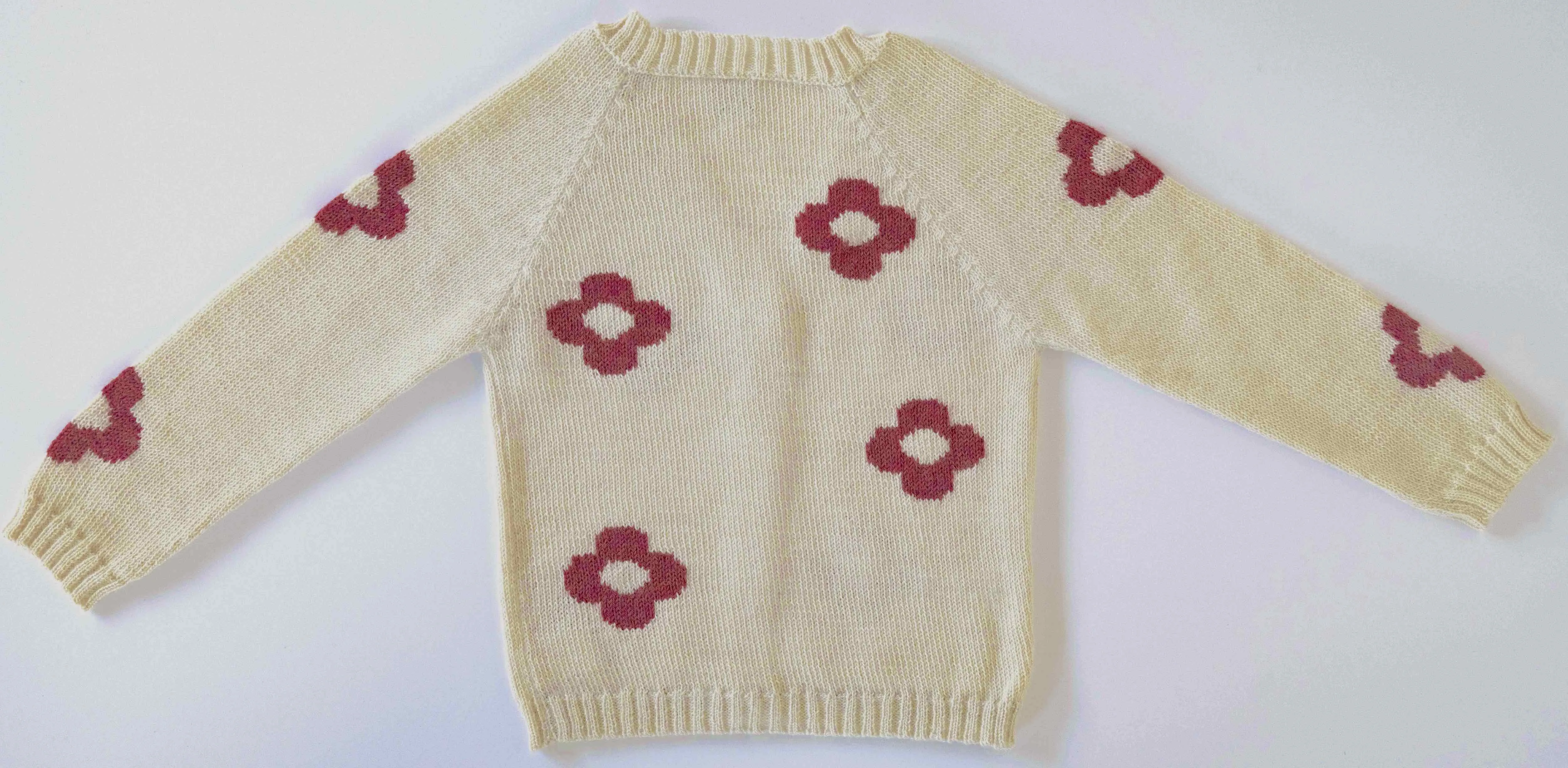 NW509 ROSES ON WHITE CARDIGAN