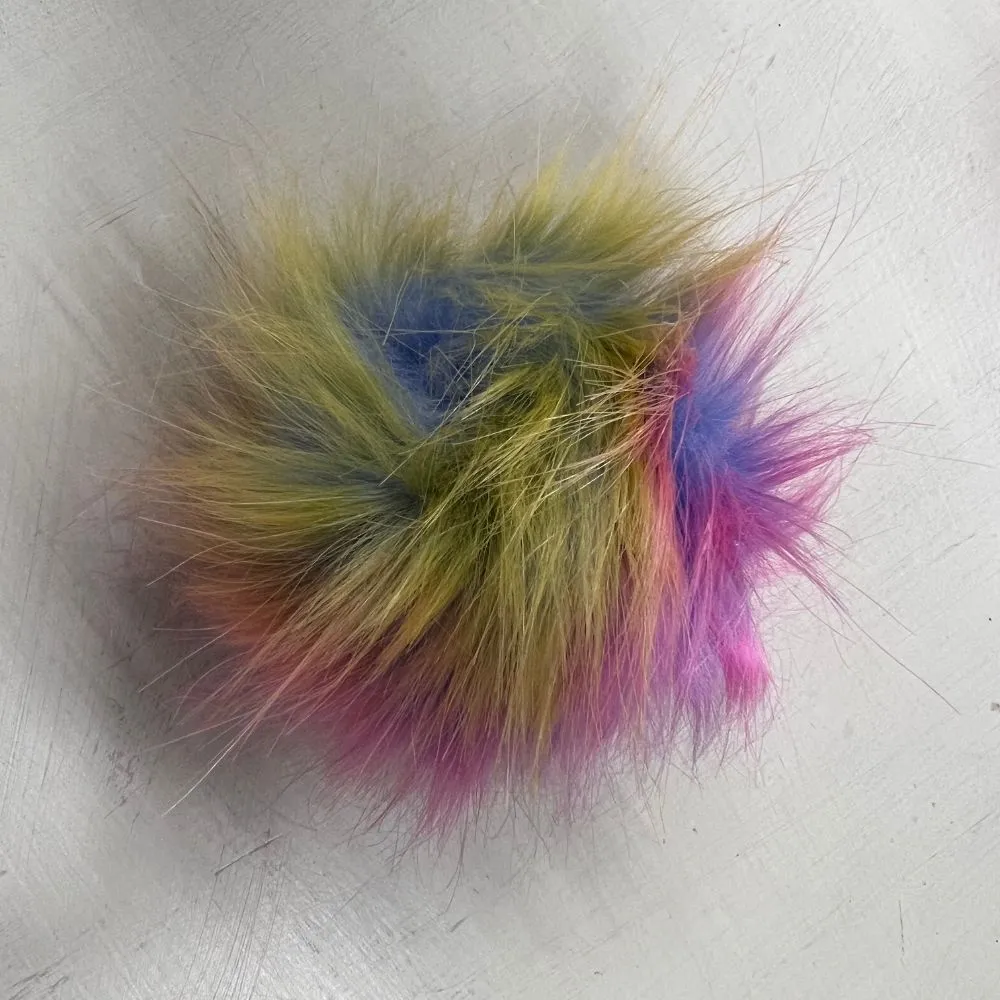 Pom Poms 8cm with Elastic Loop - Unicorn