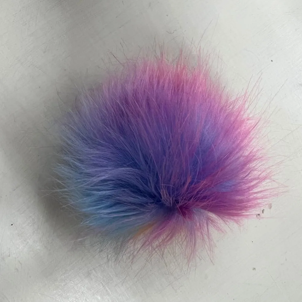 Pom Poms 8cm with Elastic Loop - Unicorn