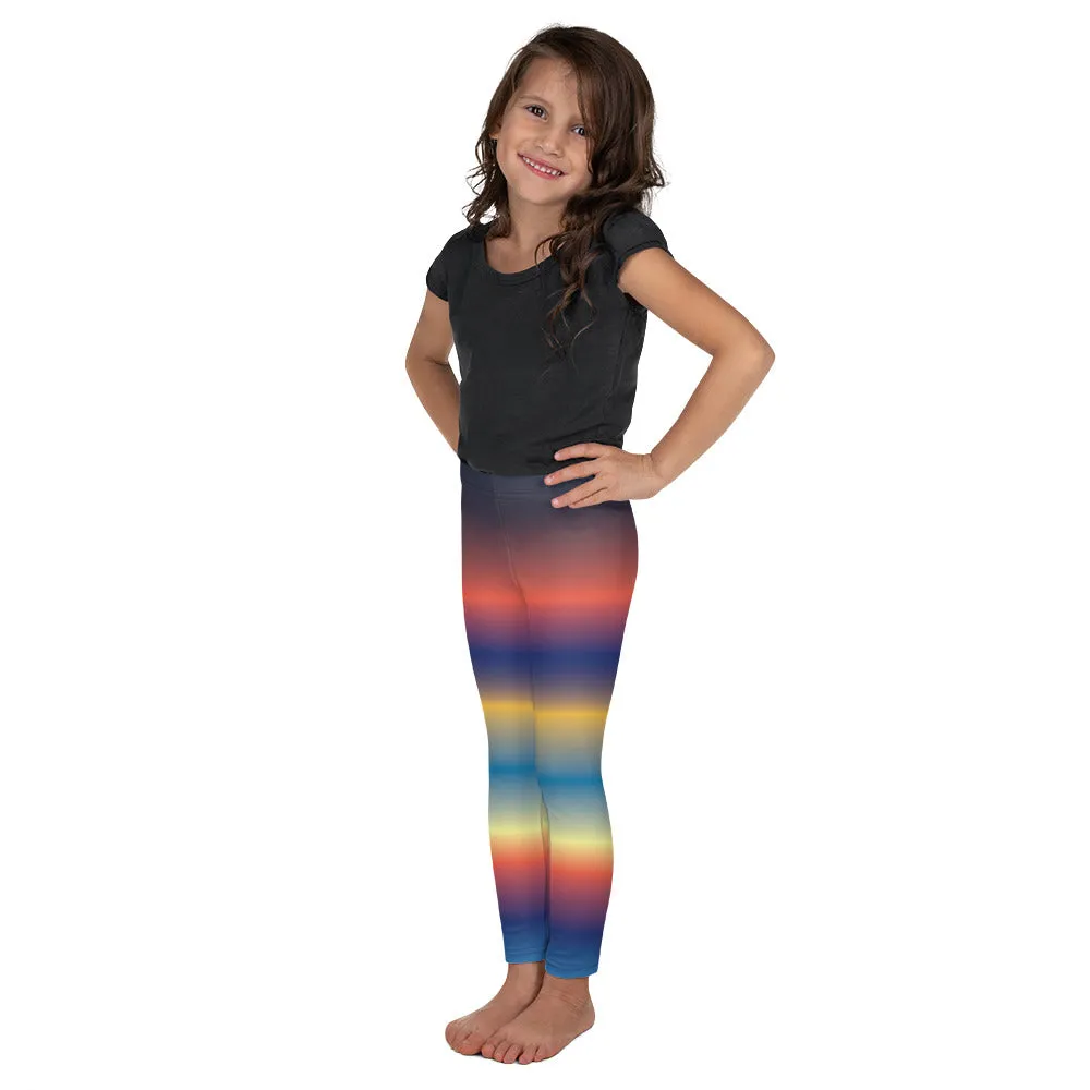 Rainbow Gradient Kid's Leggings, Toddler, Girls and Boys Matching Family Outfits