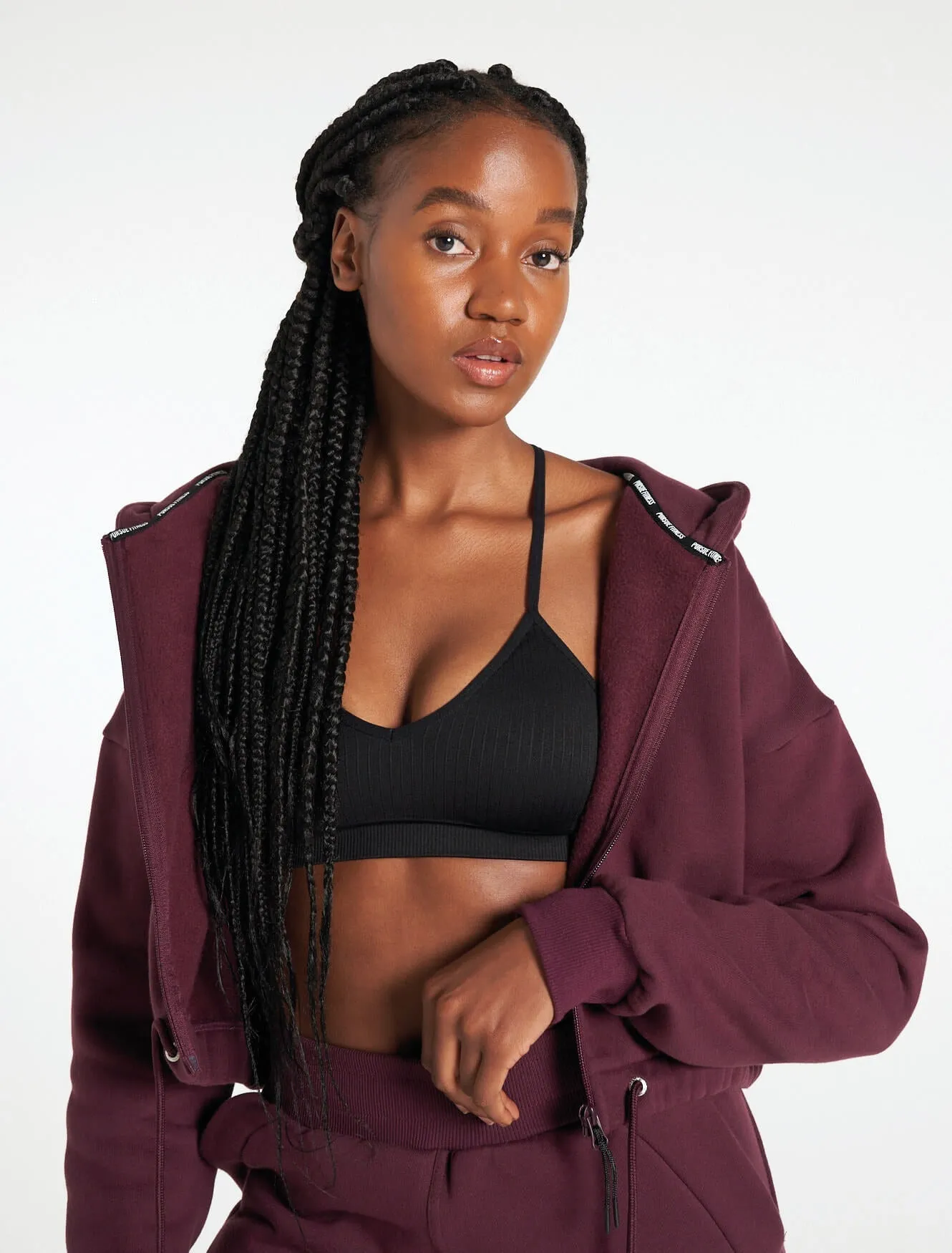 Select Crop Jacket - Black Cherry