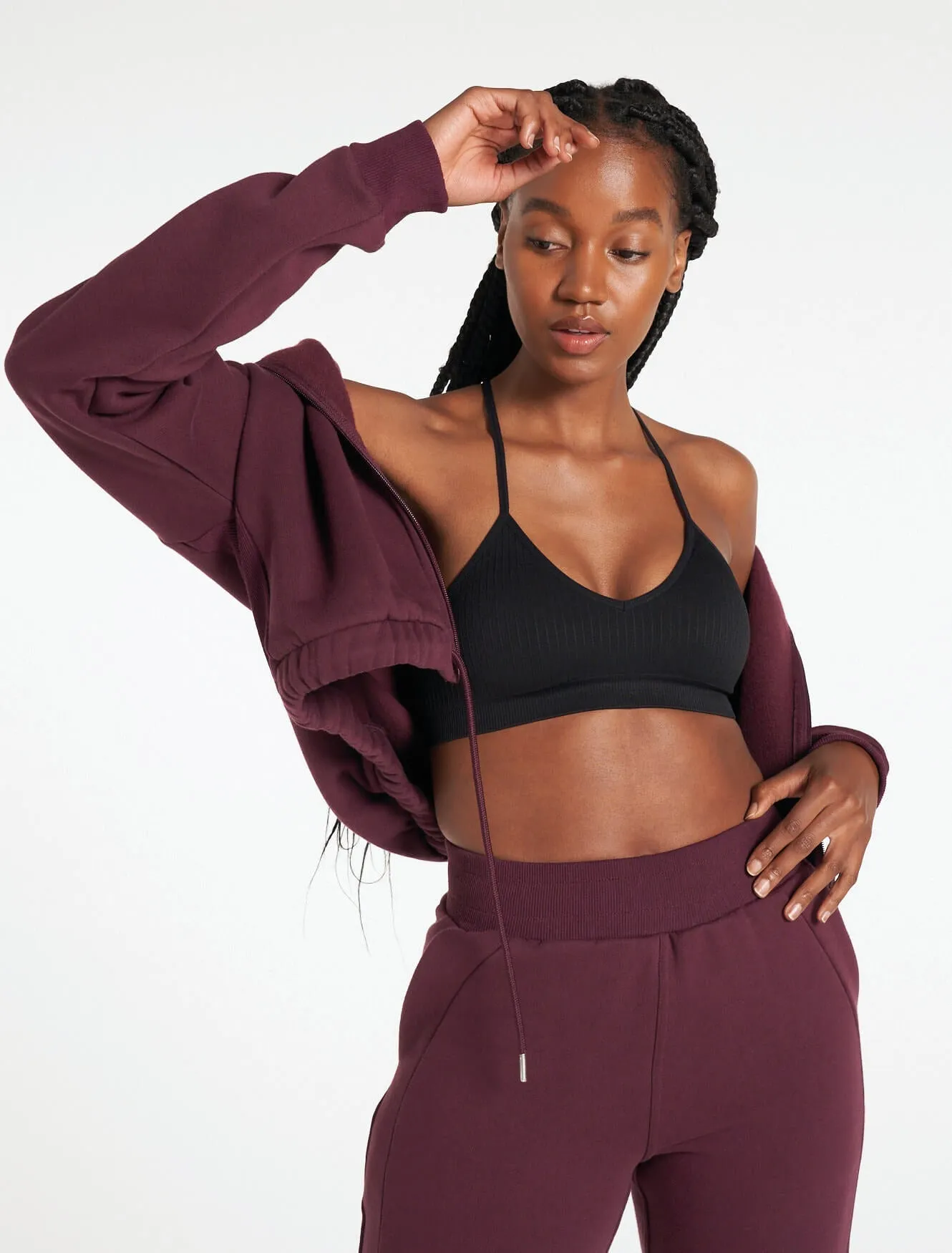 Select Crop Jacket - Black Cherry