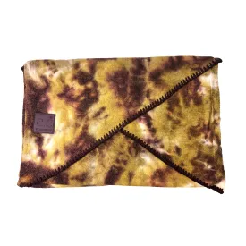 SF-7380 Tie Dye Scarf with C.C Rubber Patch - Antique Moss/Wild Ginger