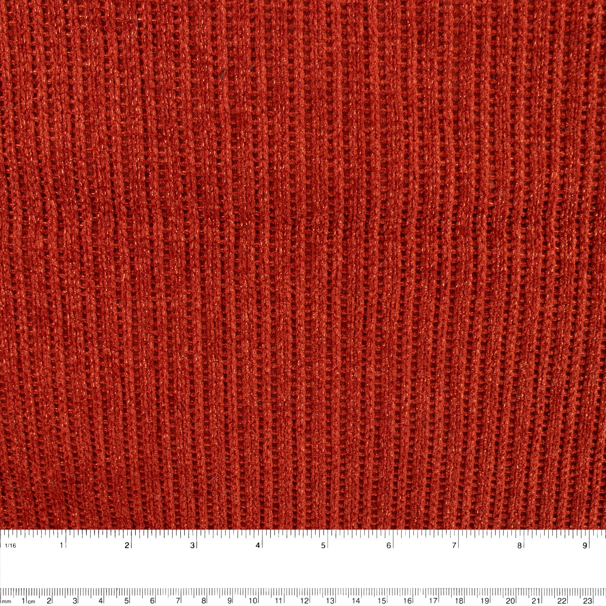 Solid Lurex Rib Knit - SICILY - Rust